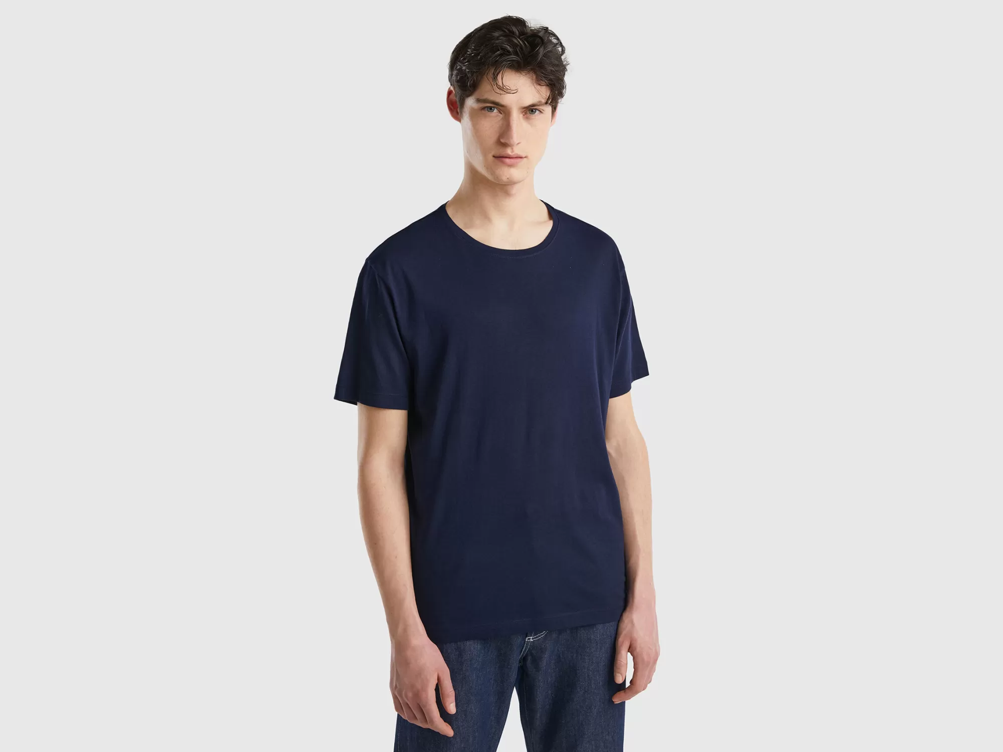 Benetton Camiseta De Punto Fino-Hombre Camisetas