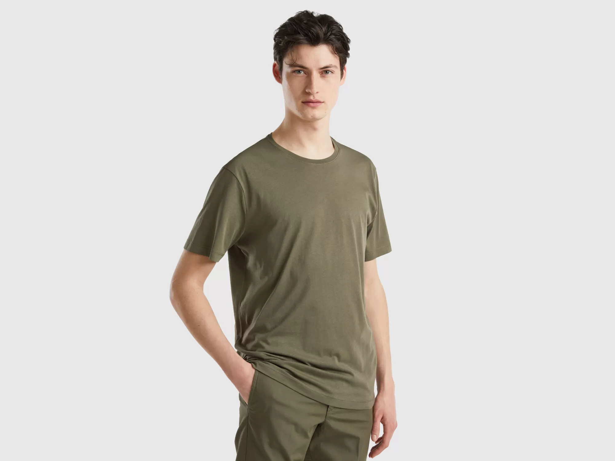 Benetton Camiseta De Punto Fino-Hombre Camisetas