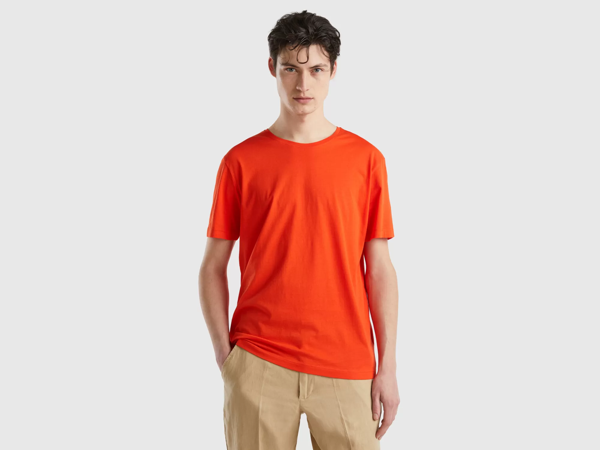 Benetton Camiseta De Punto Fino-Hombre Camisetas