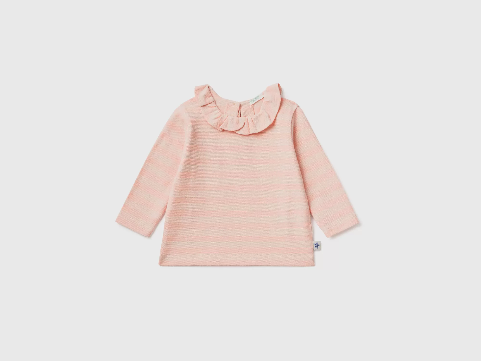 Benetton Camiseta De Rayas Con Cuello-Niños Sudaderas Y Camisetas