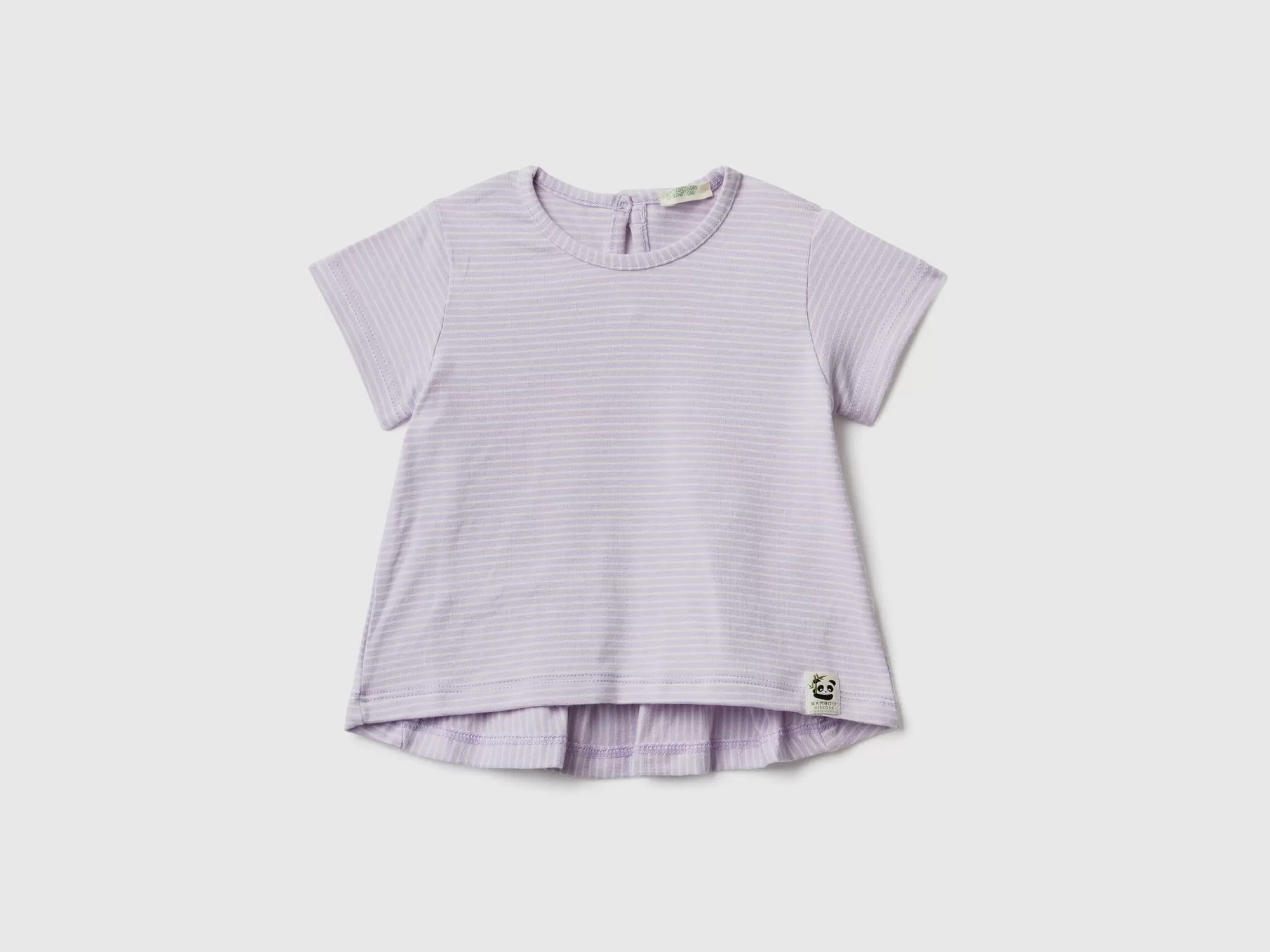 Benetton Camiseta De Rayas Con Volantes-Niños Sudaderas Y Camisetas