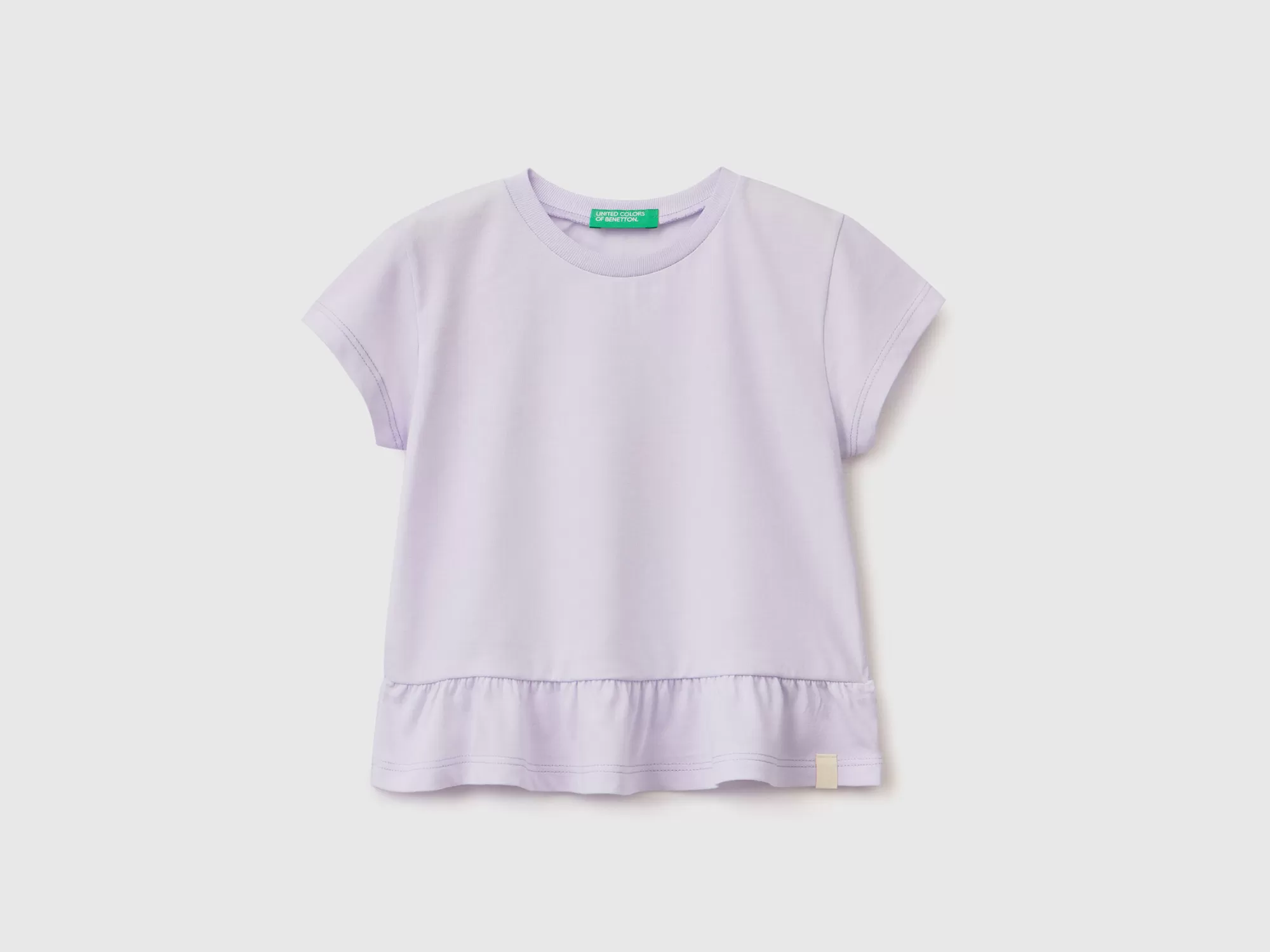 Benetton Camiseta De Tejido Reciclado Con Volantes-Niños Camisetas Y Camisas