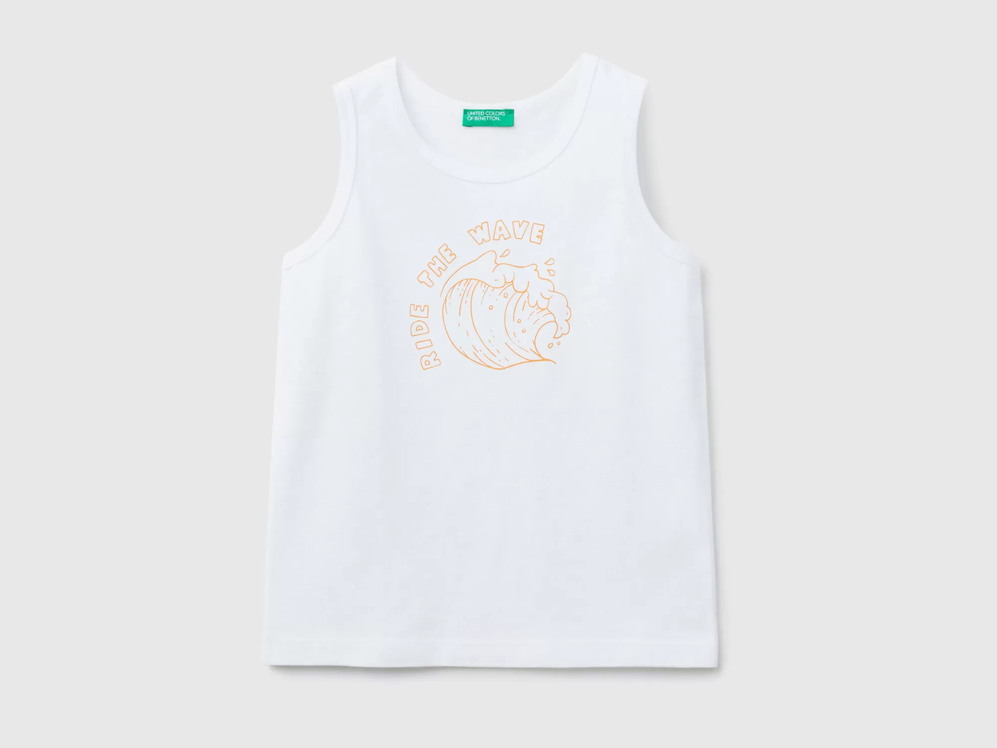 Benetton Camiseta De Tirantes De 100 % Algodón-Niños Camisetas Y Camisas