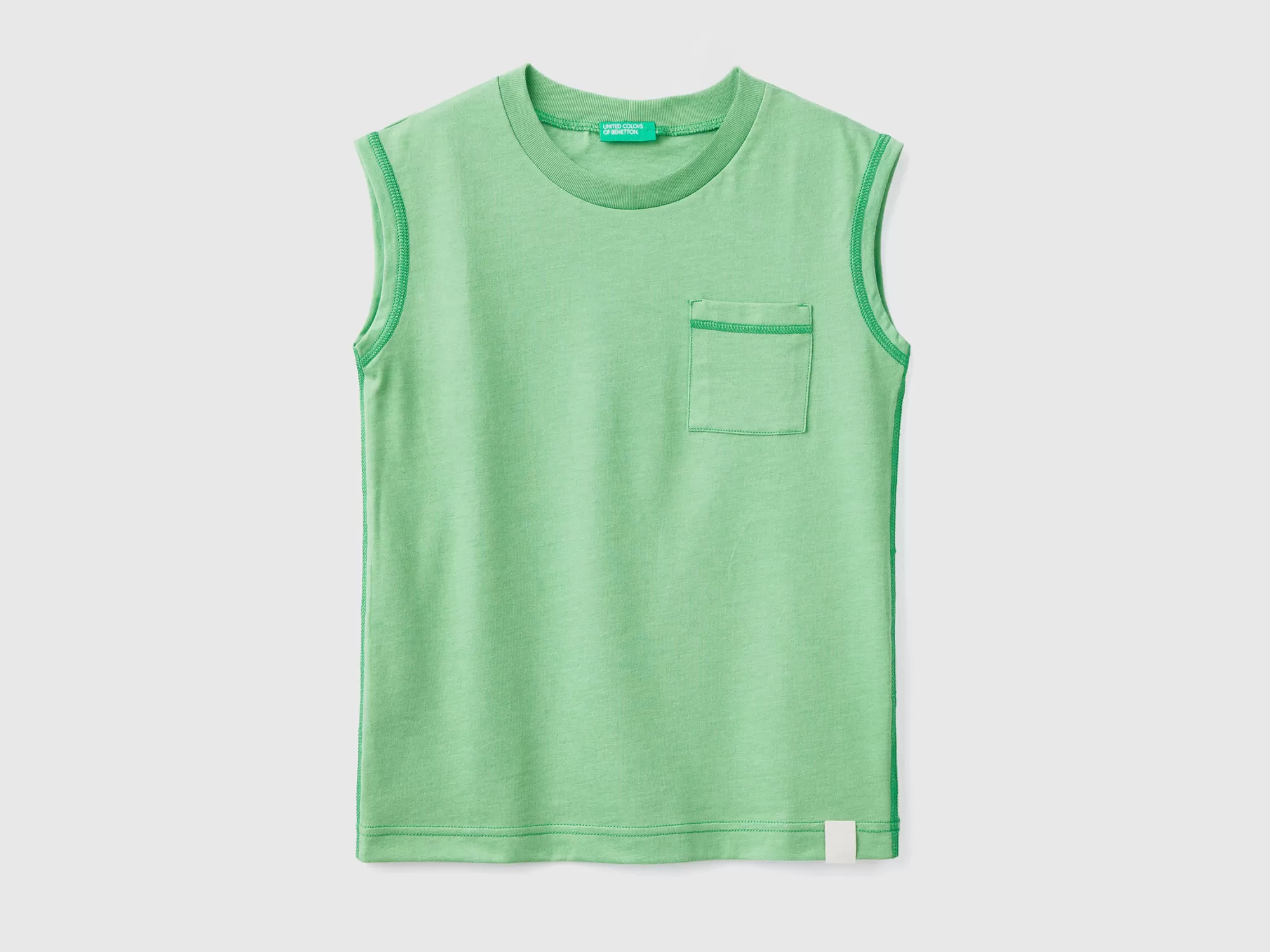 Benetton Camiseta De Tirantes De Tejido Reciclado-Niños Camisetas Y Camisas