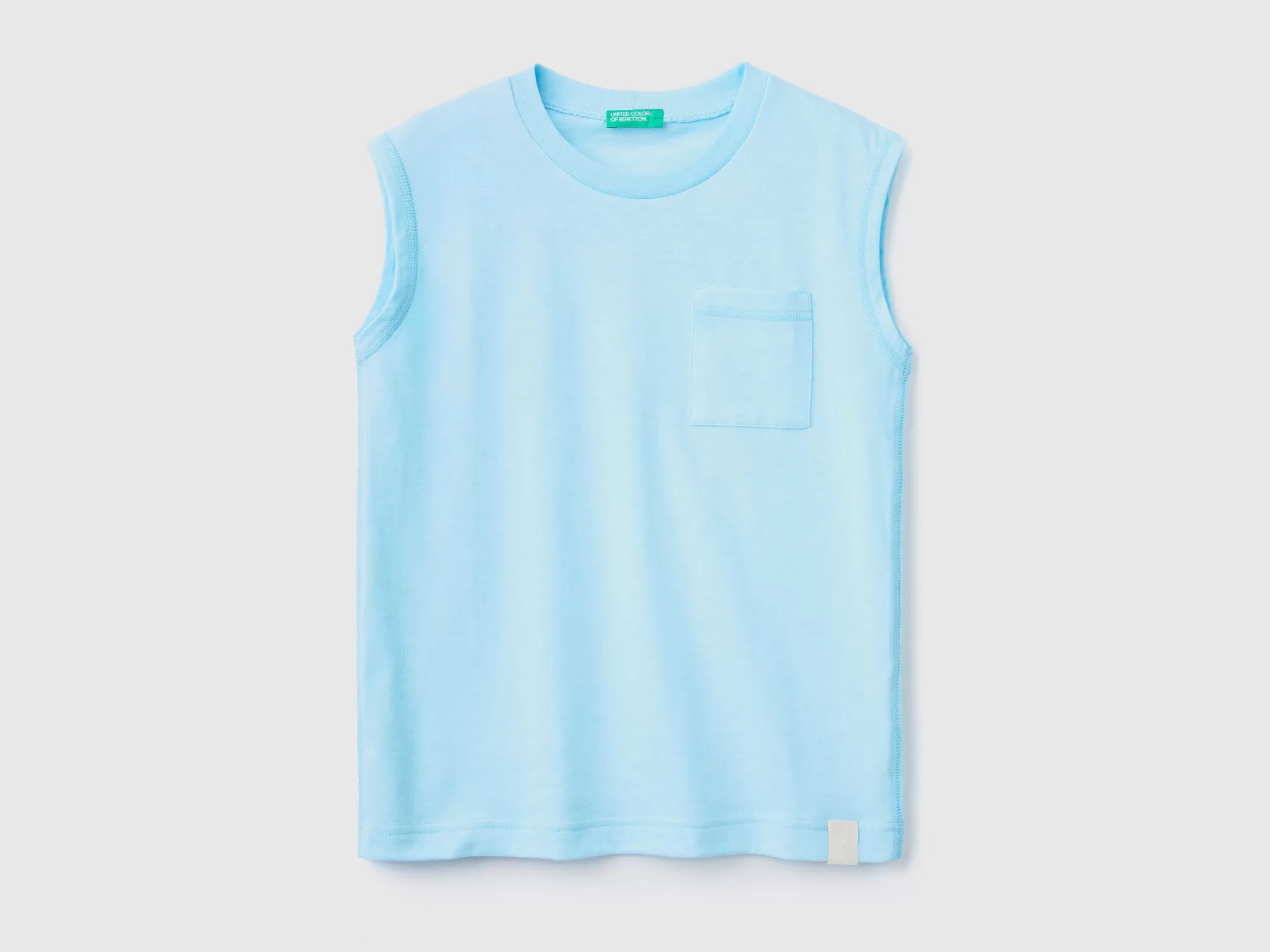 Benetton Camiseta De Tirantes De Tejido Reciclado-Niños Camisetas Y Camisas