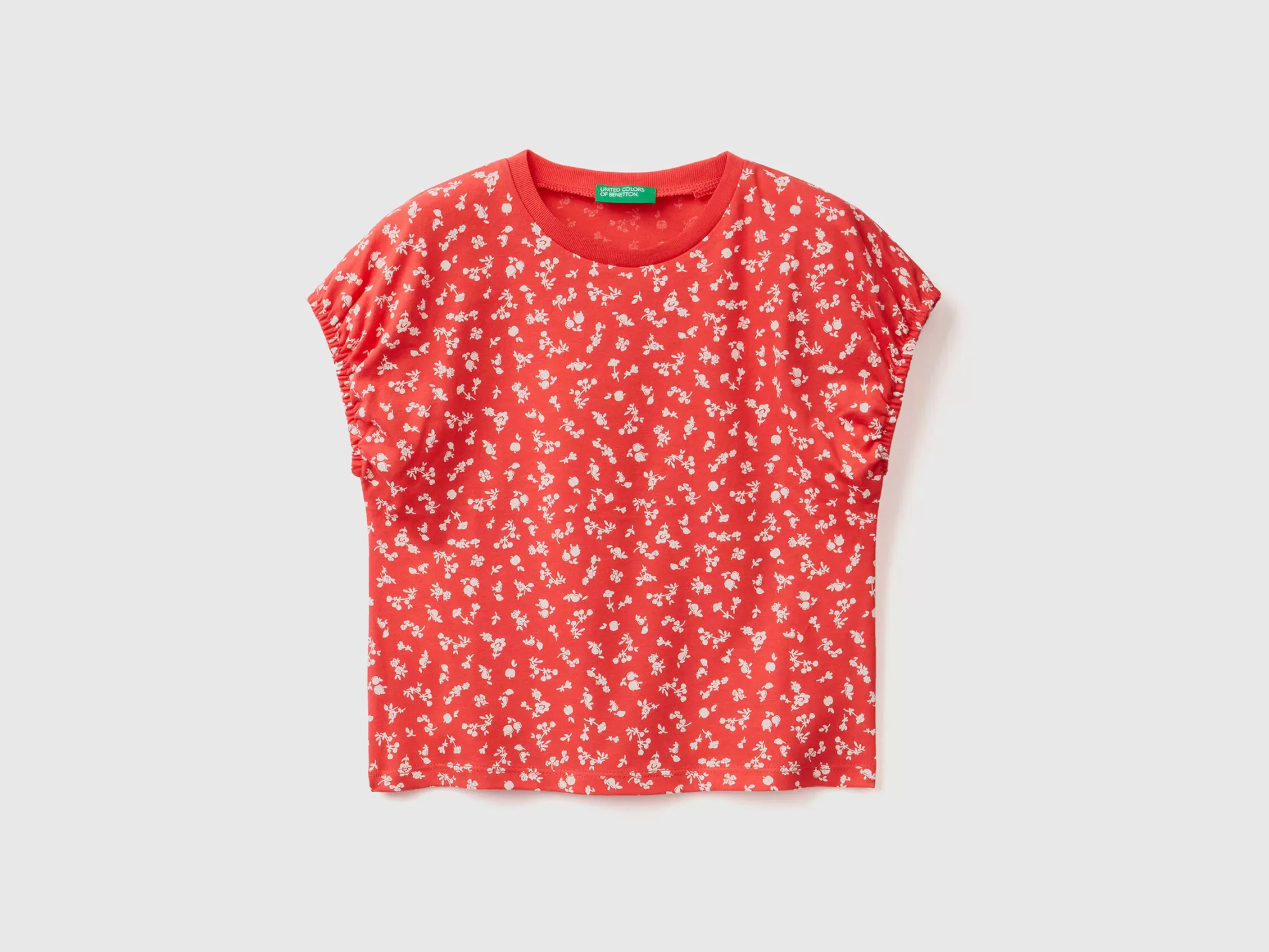 Benetton Camiseta Estampada De 100 % Algodón-Niños Camisetas Y Camisas