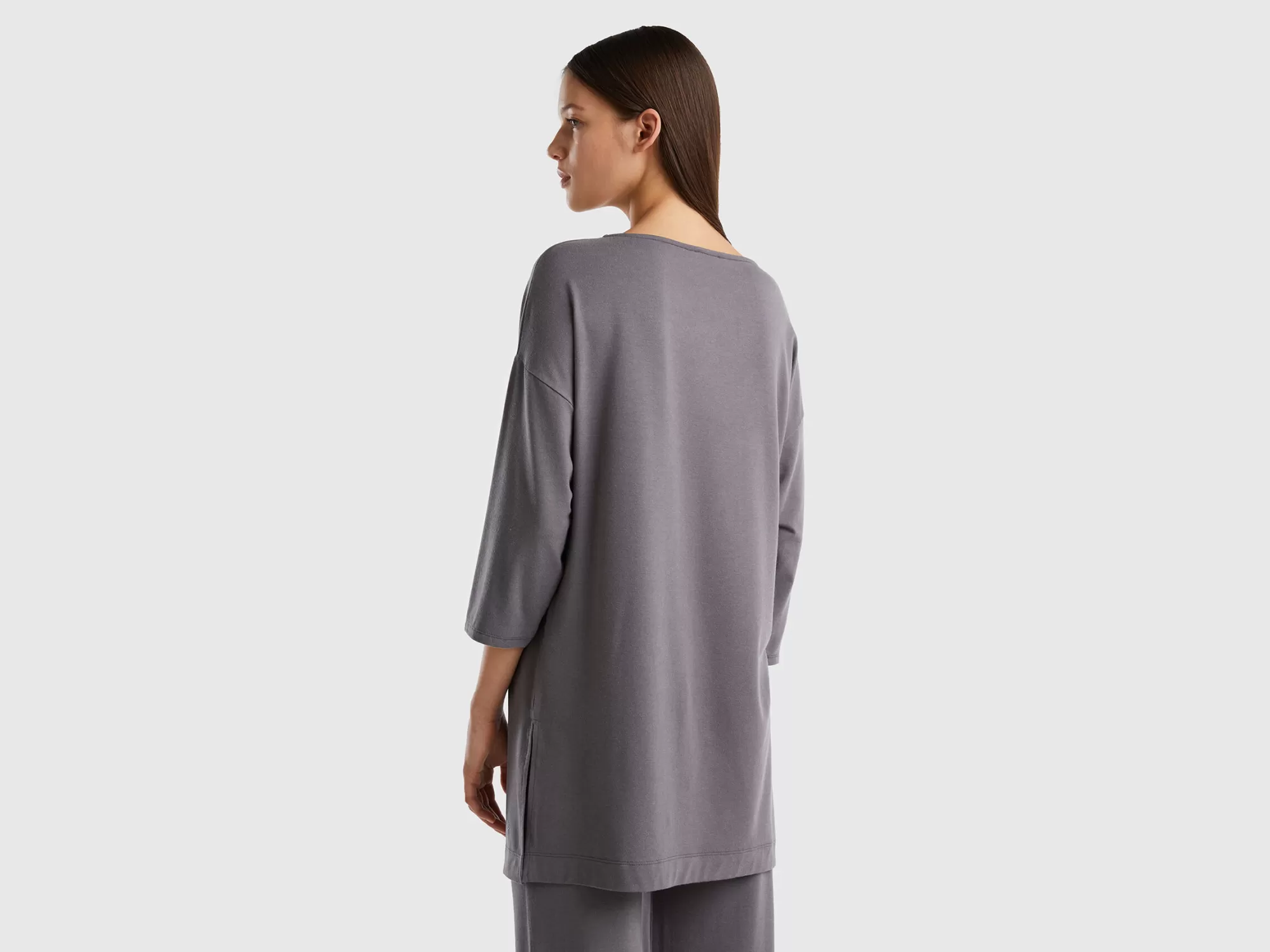 Benetton Camiseta Fluida Comfort Fit-Mujer Loungewear