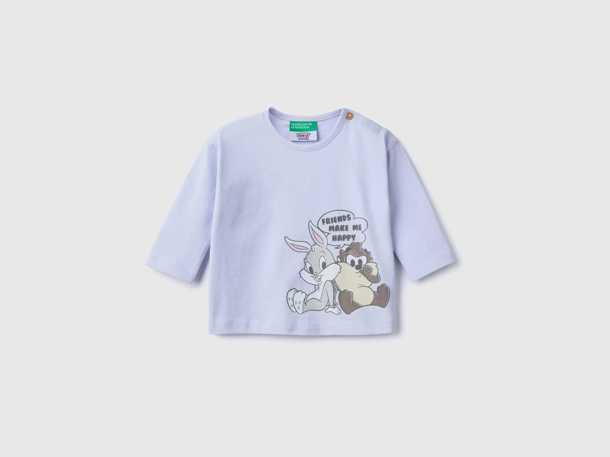 Benetton Camiseta Looney Tunes De 100 % Algodón-Niños Sudaderas Y Camisetas