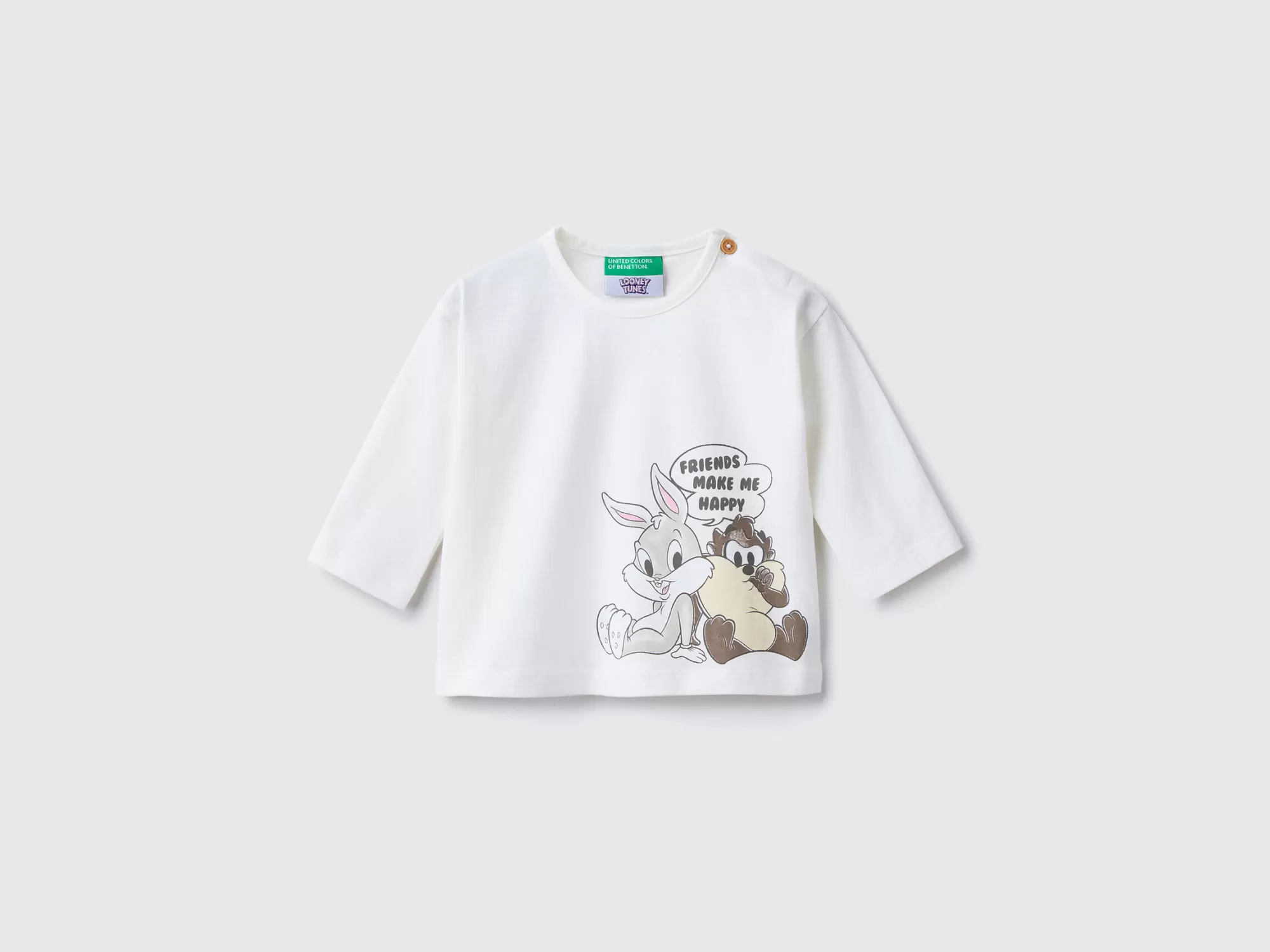 Benetton Camiseta Looney Tunes De 100 % Algodón-Niños Sudaderas Y Camisetas