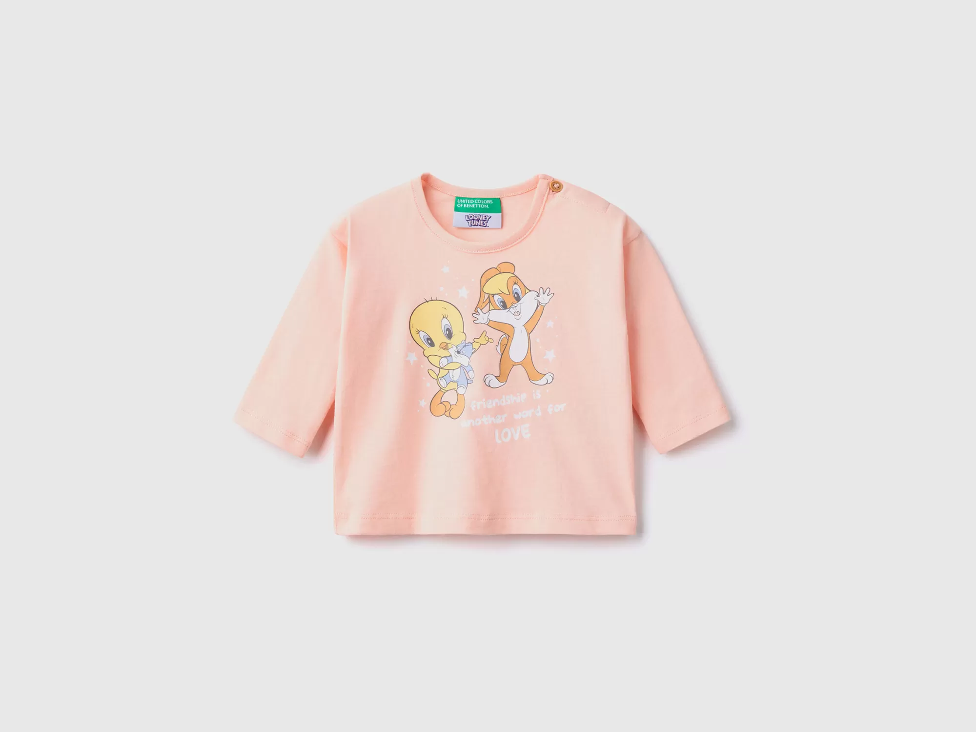 Benetton Camiseta Looney Tunes De 100 % Algodón-Niños Sudaderas Y Camisetas