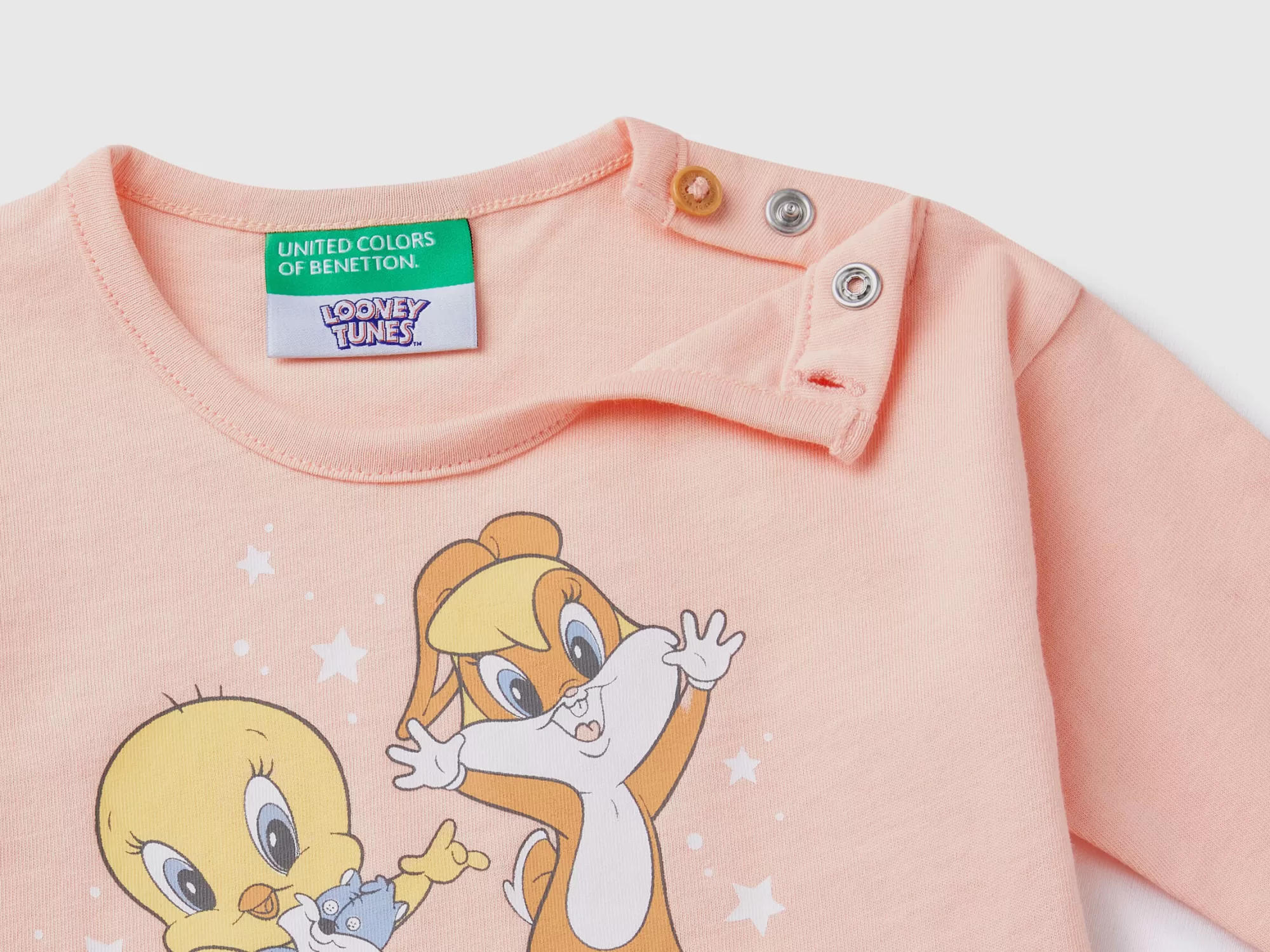 Benetton Camiseta Looney Tunes De 100 % Algodón-Niños Sudaderas Y Camisetas