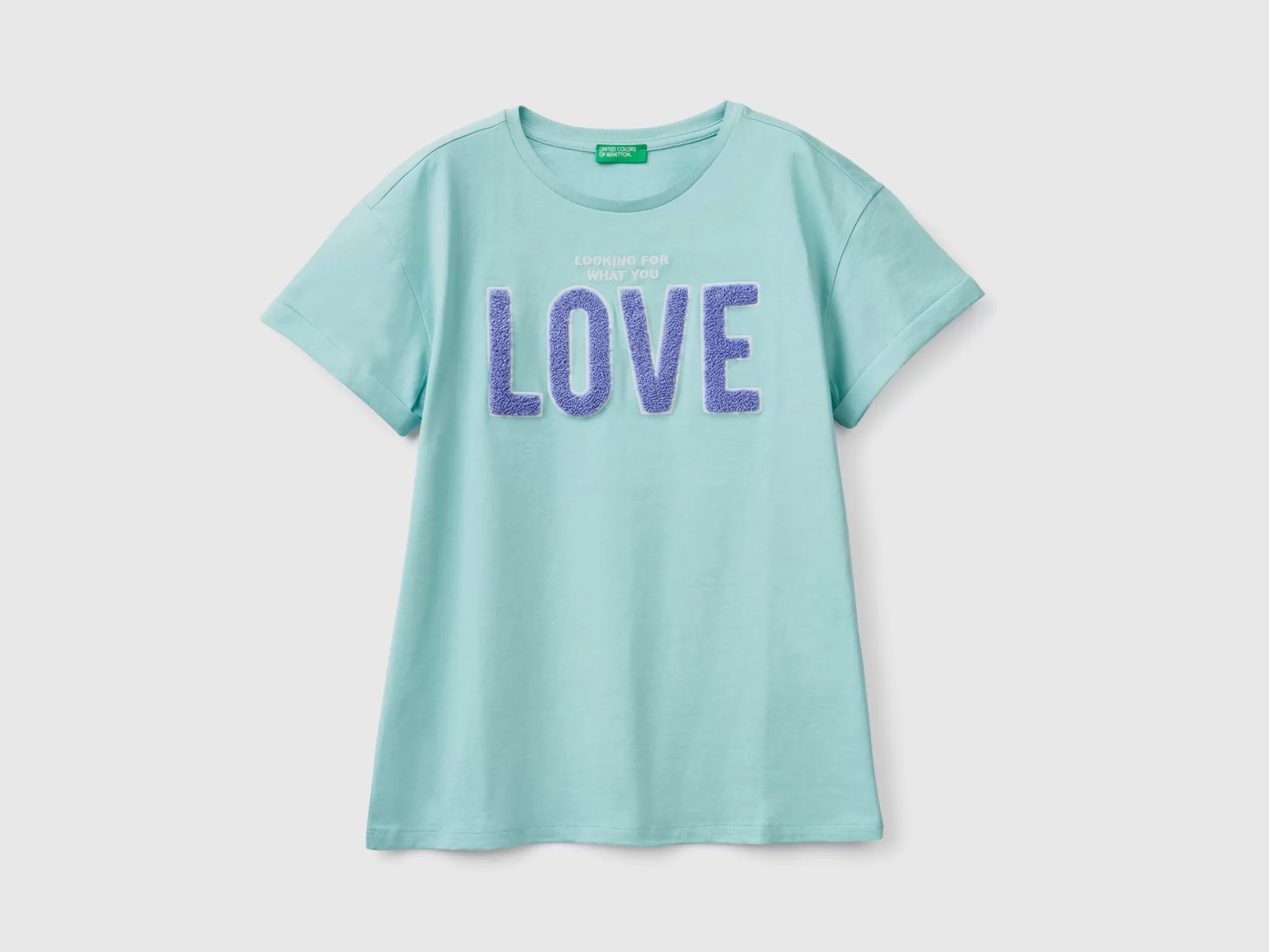 Benetton Camiseta Oversize Con Bordado-Niños Camisetas Y Camisas