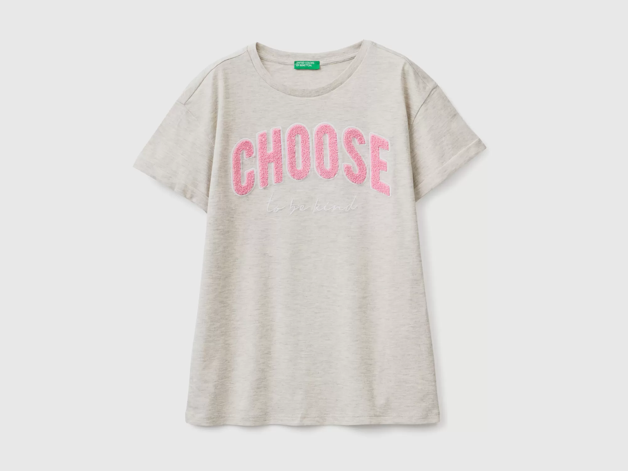 Benetton Camiseta Oversize Con Bordado-Niños Camisetas Y Camisas