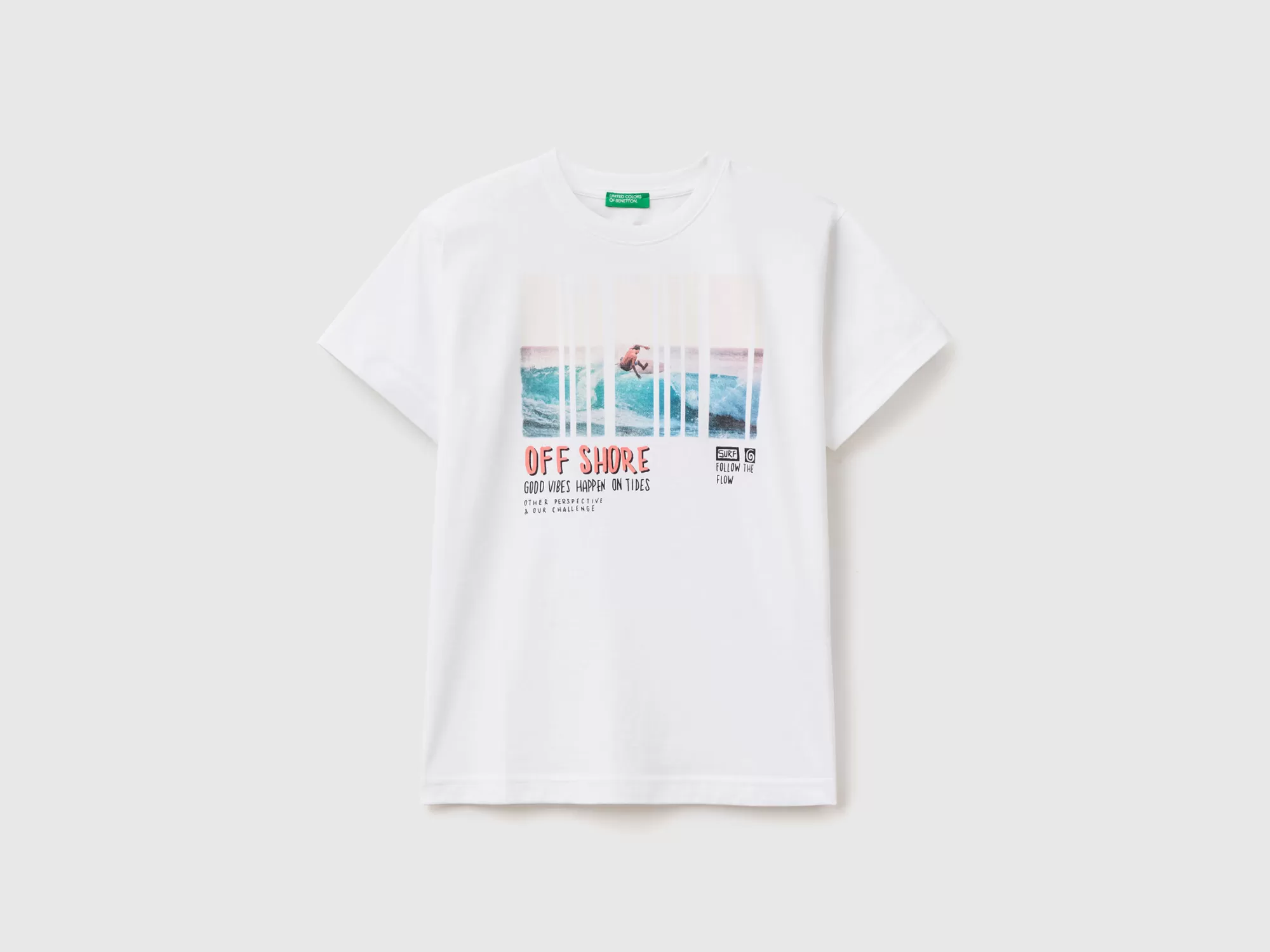 Benetton Camiseta Oversize Con Estampado Fotografico-Niños Camisetas Y Camisas