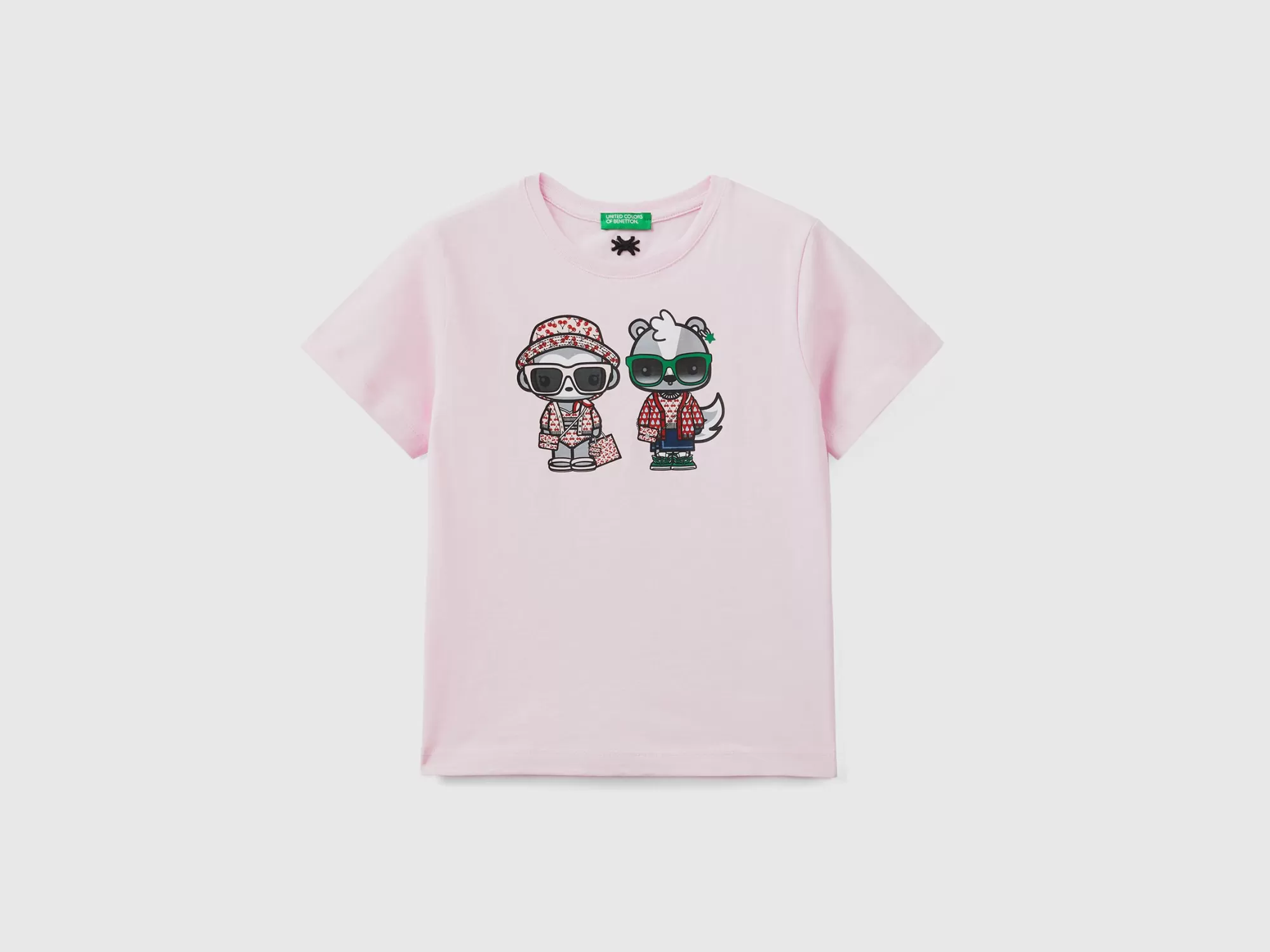 Benetton Camiseta Rosa Claro Be Family-Niños Camisetas Y Camisas