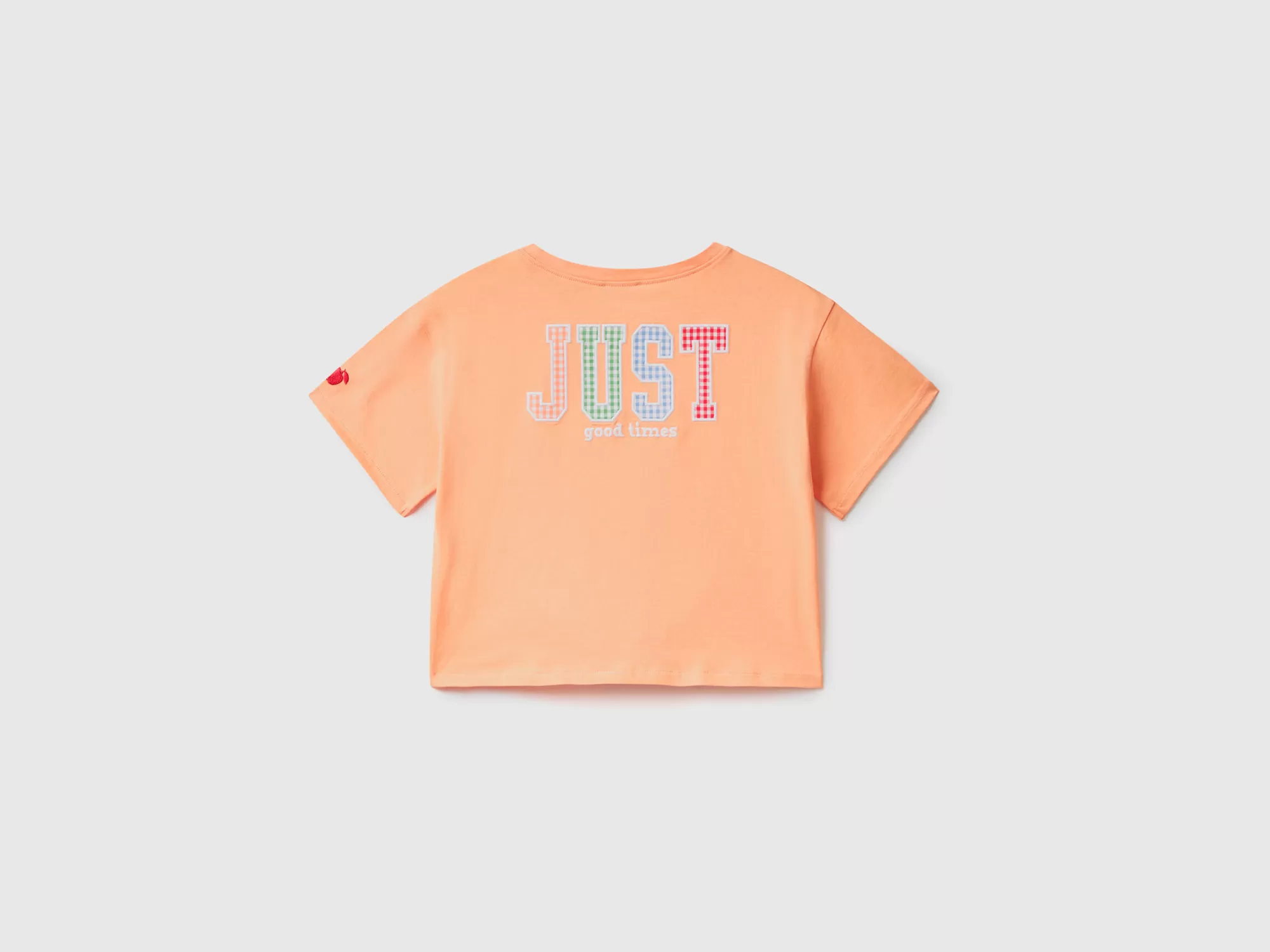 Benetton Camiseta Rosa Con Parche Y Nudo-Niños Camisetas Y Camisas