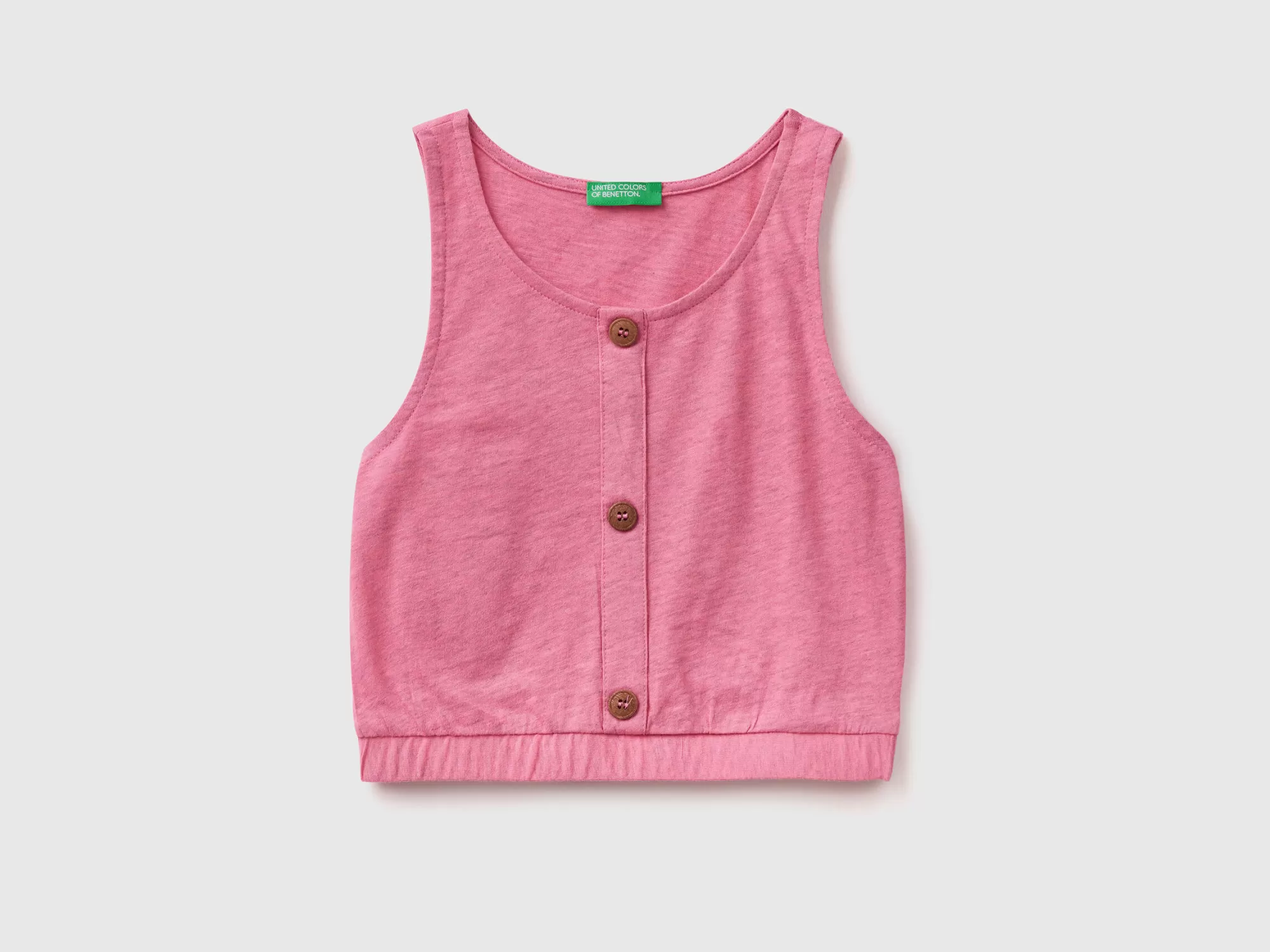 Benetton Camiseta Sin Mangas Con Botones-Niños Camisetas Y Camisas