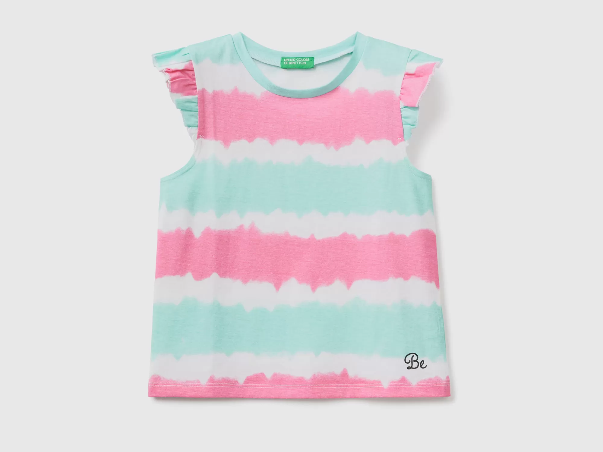 Benetton Camiseta Tie-Dye De Manga Corta-Niños Camisetas Y Camisas