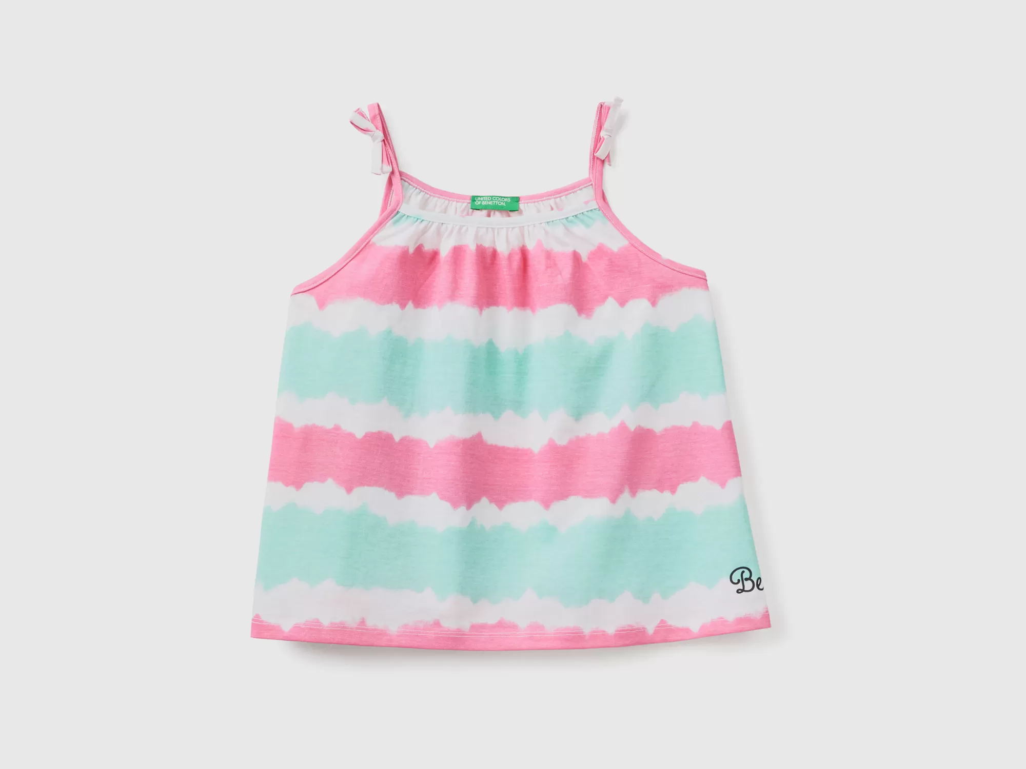 Benetton Camiseta Tie-Dye Sin Mangas Con Estampado-Niños Camisetas Y Camisas