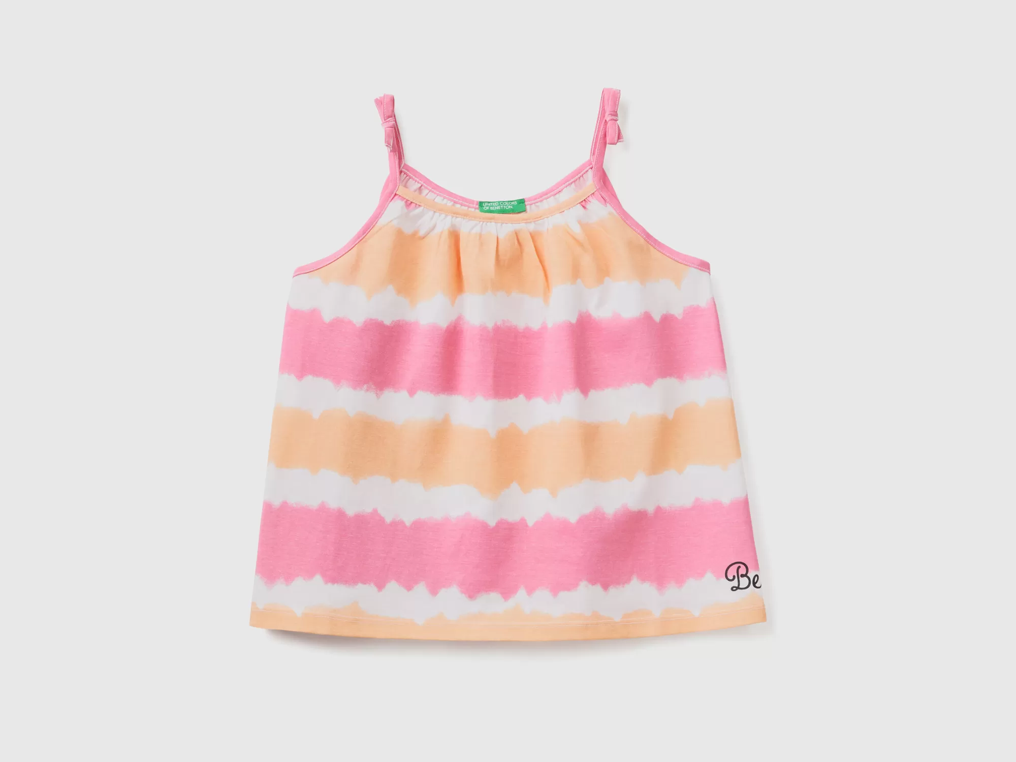 Benetton Camiseta Tie-Dye Sin Mangas Con Estampado-Niños Camisetas Y Camisas