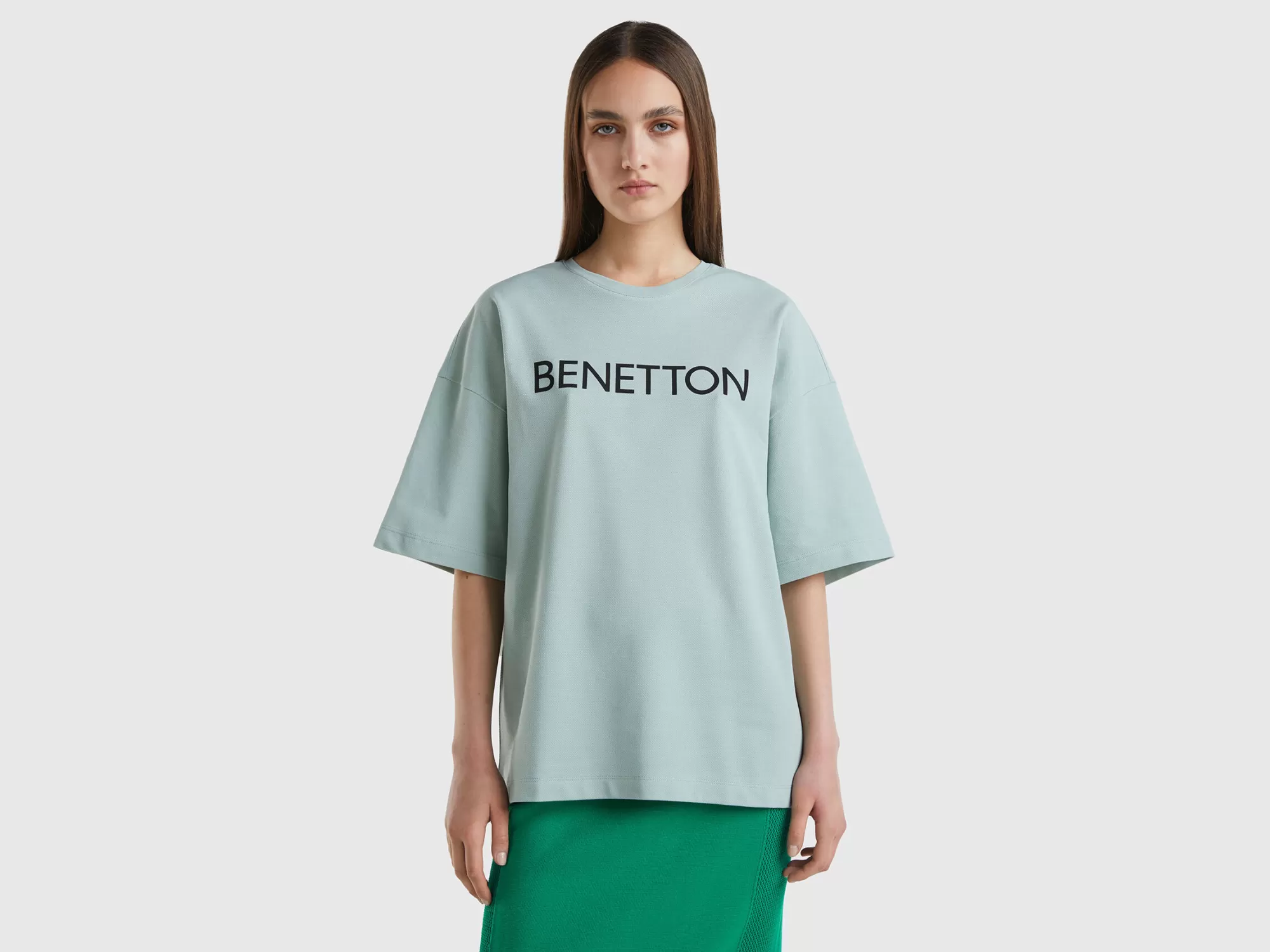 Benetton Camisetacon Estampado De Logotipo-Hombre Camisetas