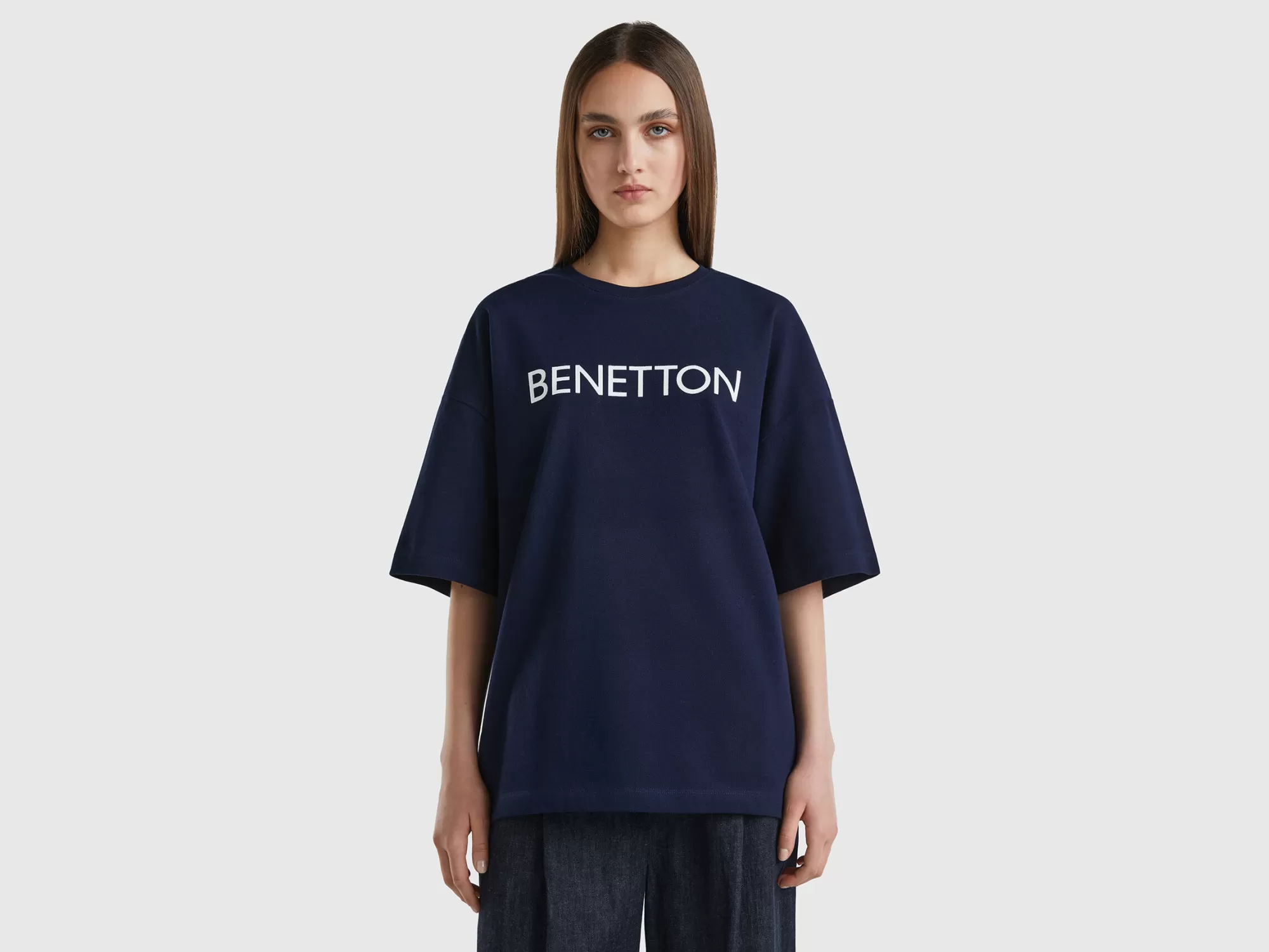 Benetton Camisetacon Estampado De Logotipo-Hombre Camisetas