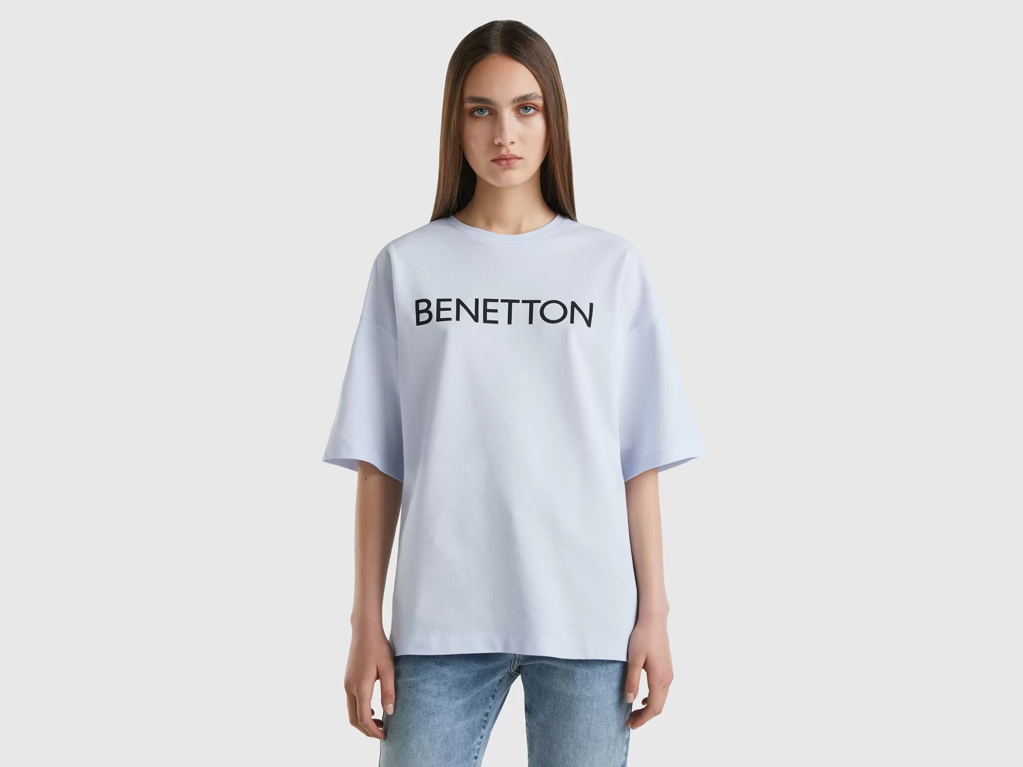 Benetton Camisetacon Estampado De Logotipo-Hombre Camisetas