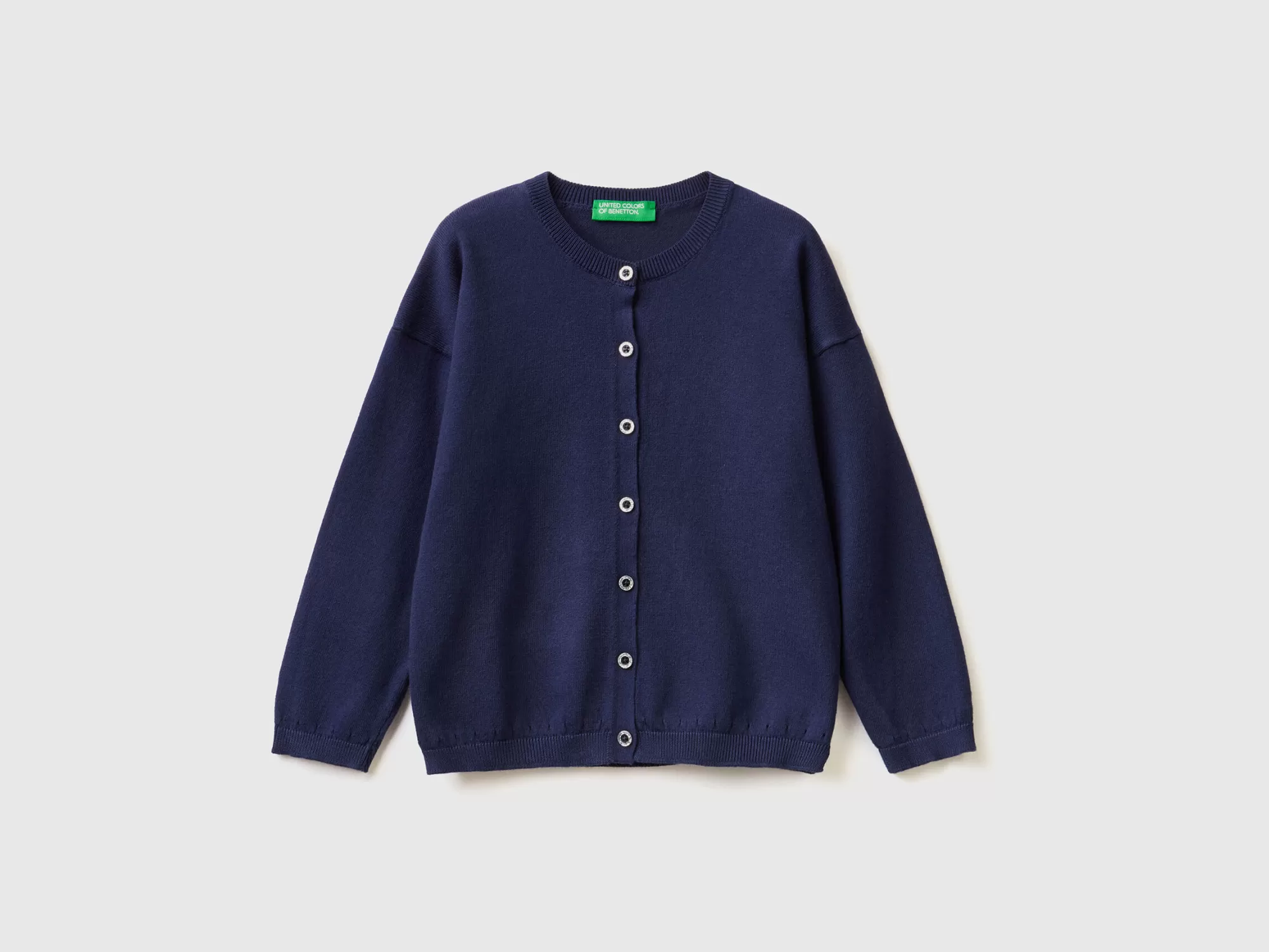 Benetton Cardigan Con Botones De Glitter-Niños Prendas De Punto