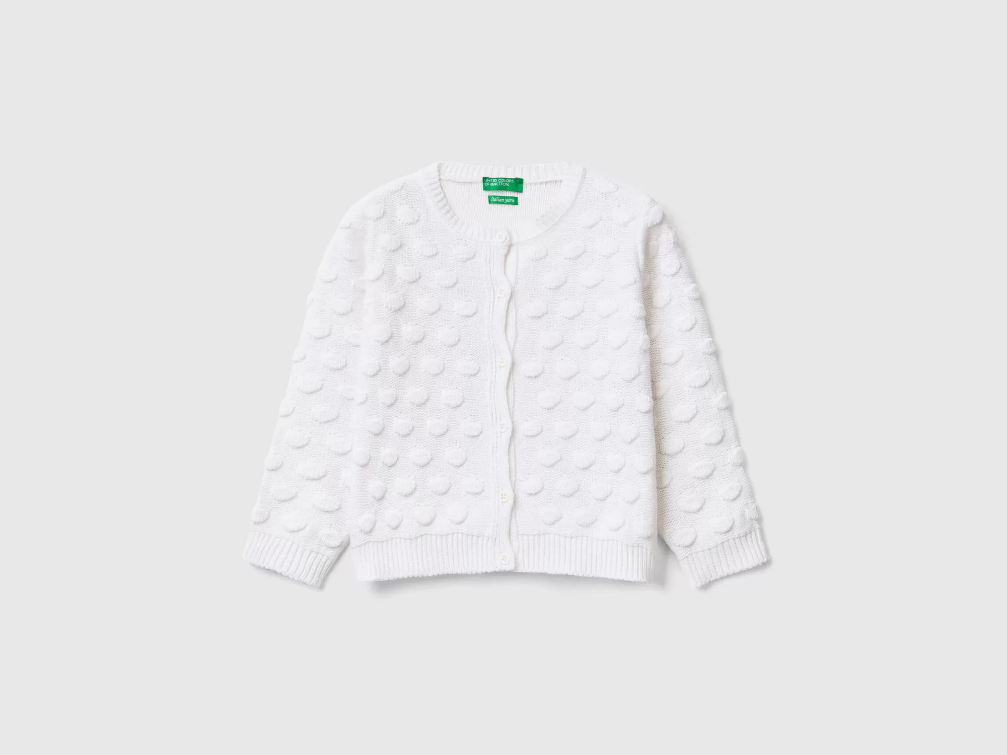 Benetton Cardigan De Algodón Mixto Reciclado-Niños Prendas De Punto