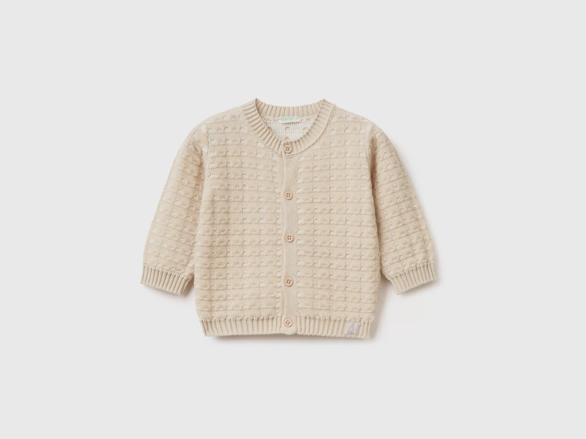 Benetton Cardigan Labrado Con Botones-Niños Jerseis Y Sueteres