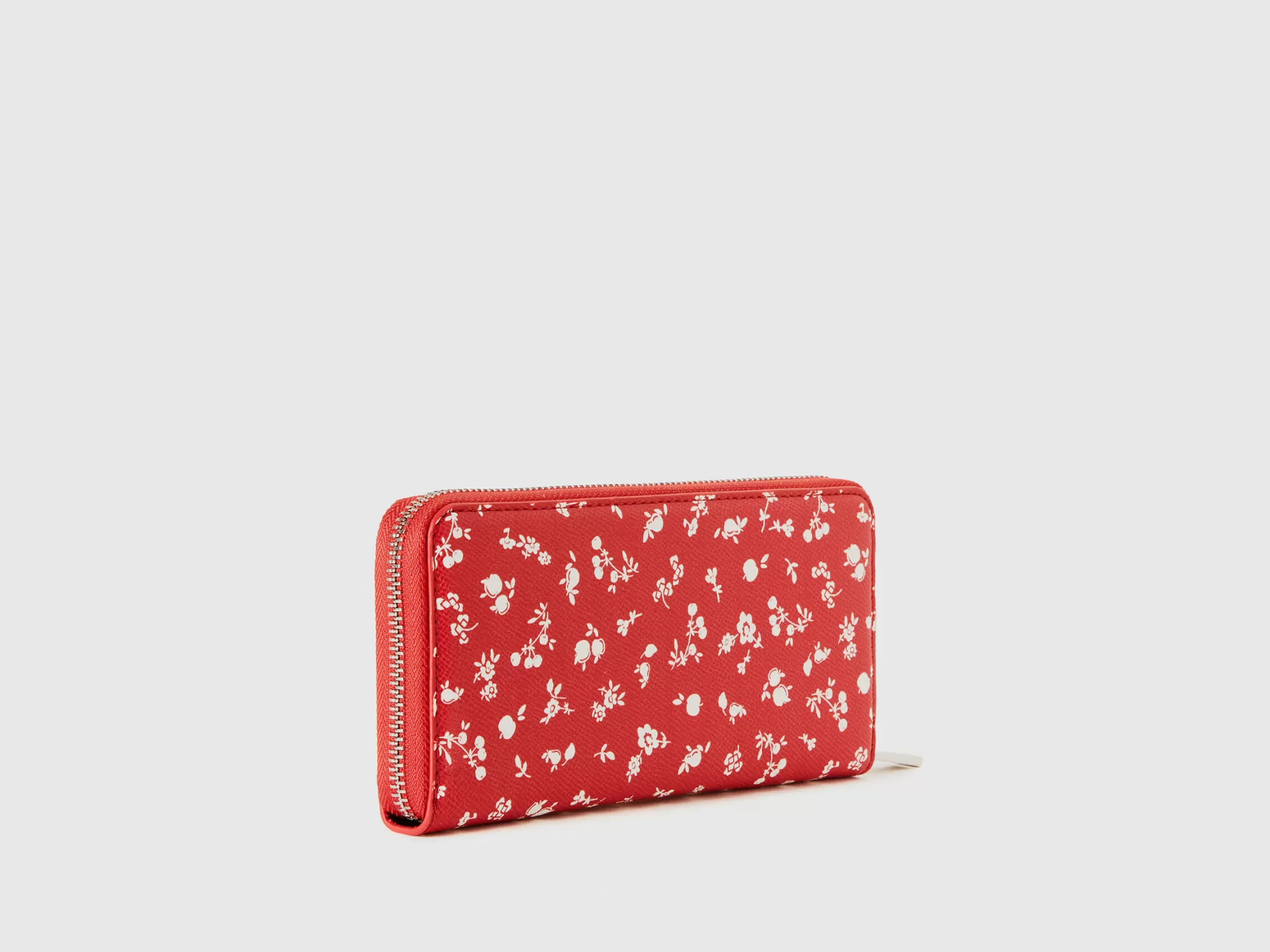 Benetton Cartera Grande Roja Con Estampado De Flores-Mujer Accesorios Y Calzado