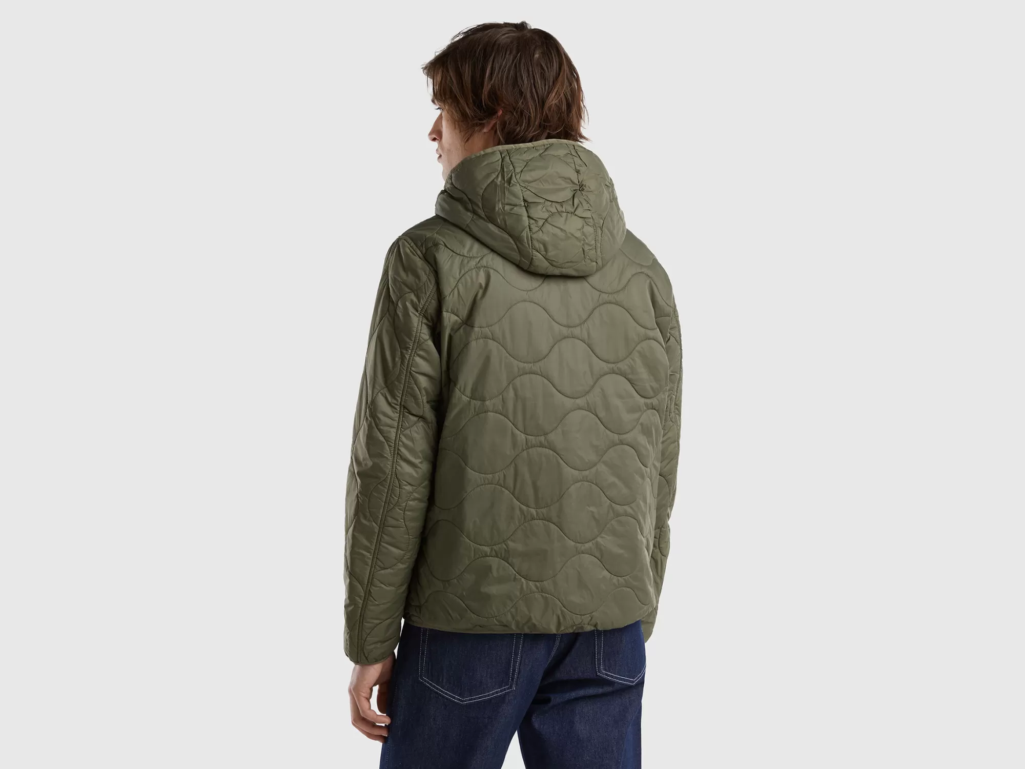 Benetton Cazadora Acolchada Con Guata Reciclada-Hombre Chaquetas Y Abrigos