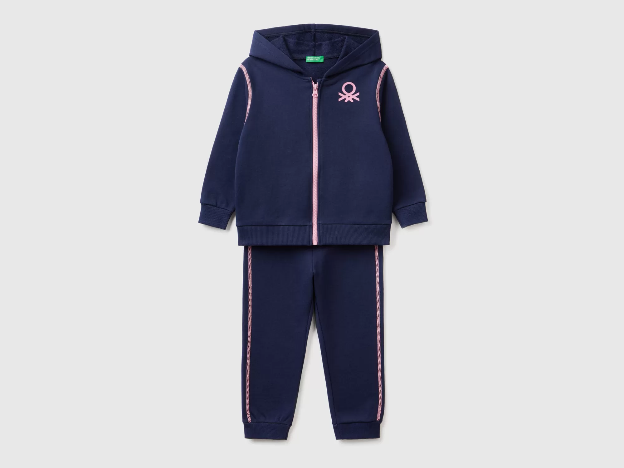 Benetton Chandal De Felpa De 100 % Algodón-Niños Sudaderas Y Chandales