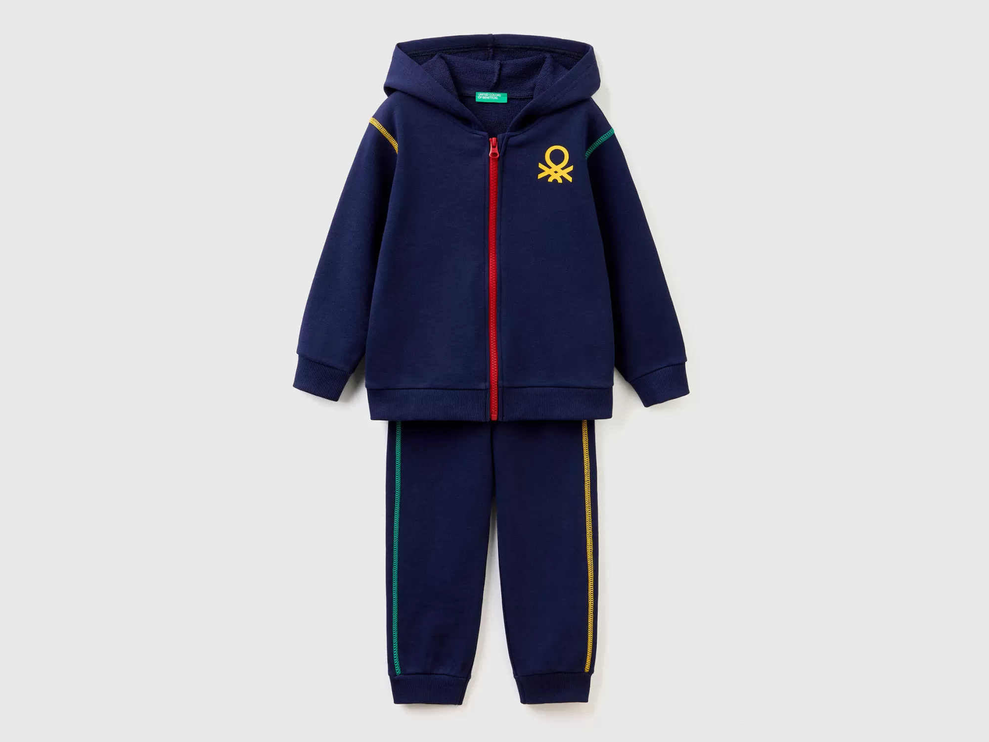 Benetton Chandal De Felpa De 100 % Algodón-Niños Sudaderas Y Chandales