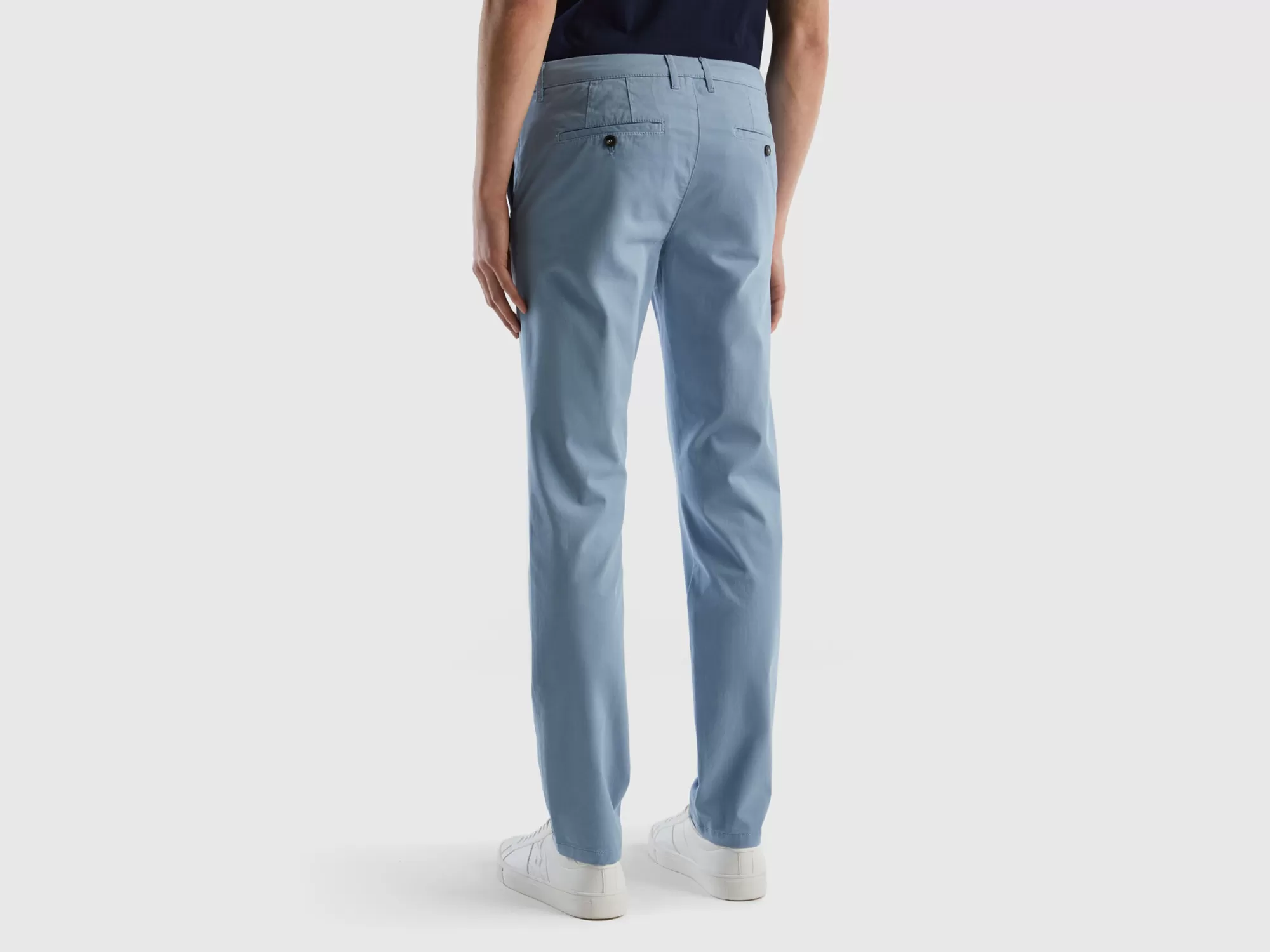 Benetton Chinos Azules Slim Fit-Hombre Pantalones Y Chinos