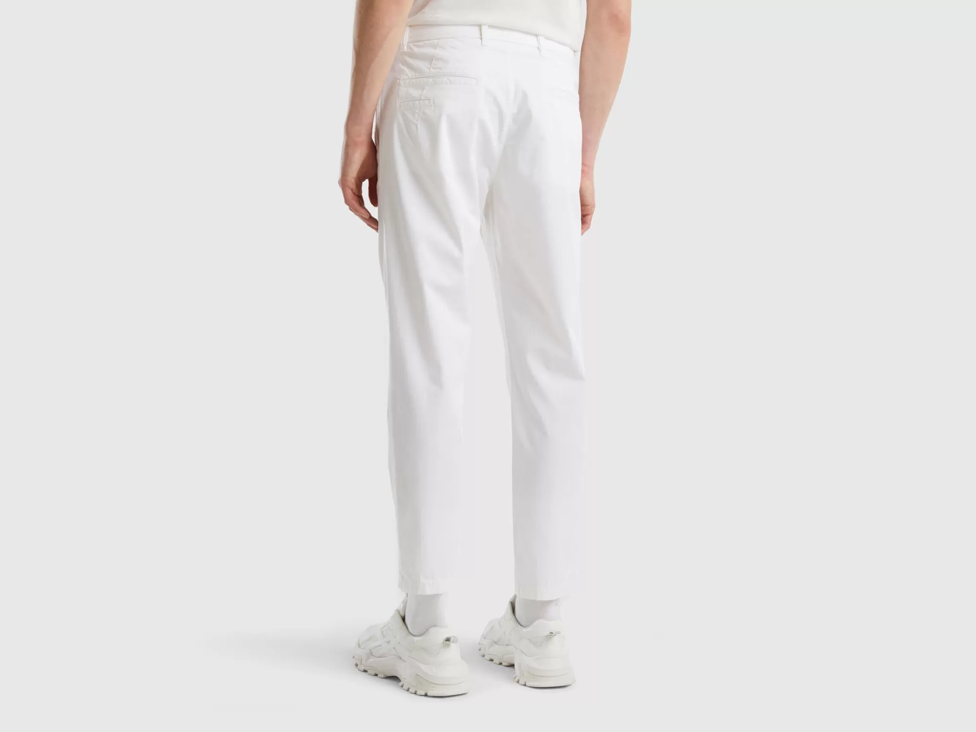 Benetton Chinos Ligeros De Corte Zanahoria-Hombre Pantalones Y Chinos