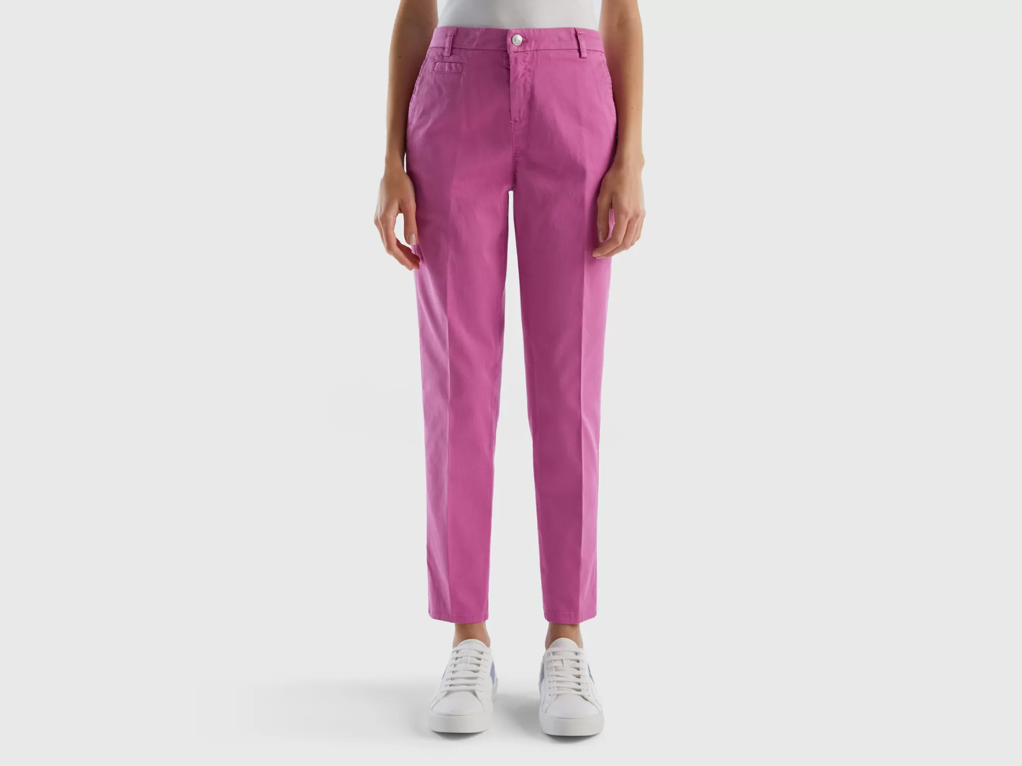 Benetton Chinos S Slim Fit De Algodón-Mujer Pantalones Y Chinos