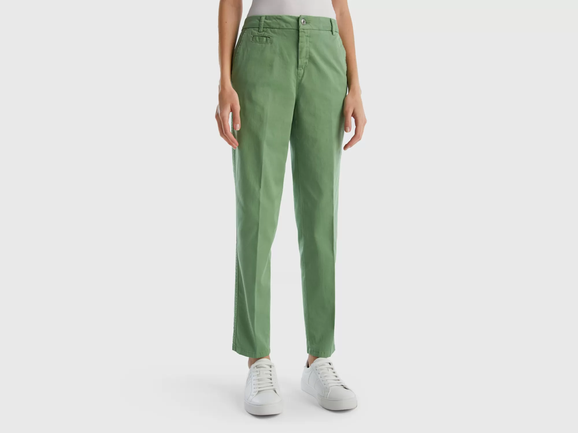 Benetton Chinos S Slim Fit De Algodón-Mujer Pantalones Y Chinos