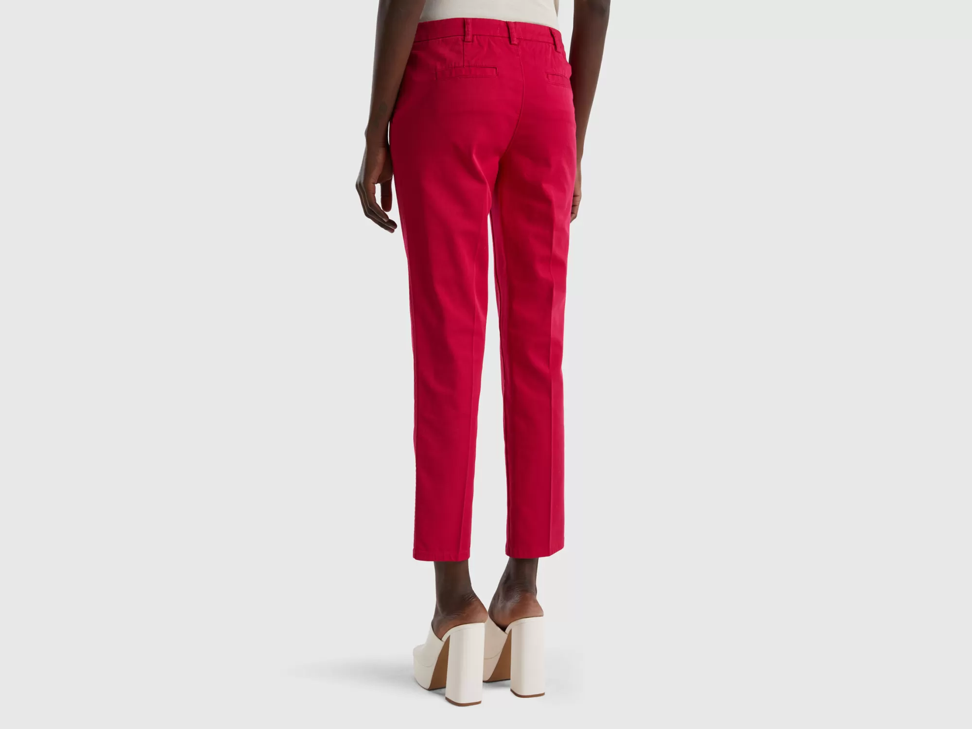 Benetton Chinos S Slim Fit De Algodón-Mujer Pantalones Y Chinos