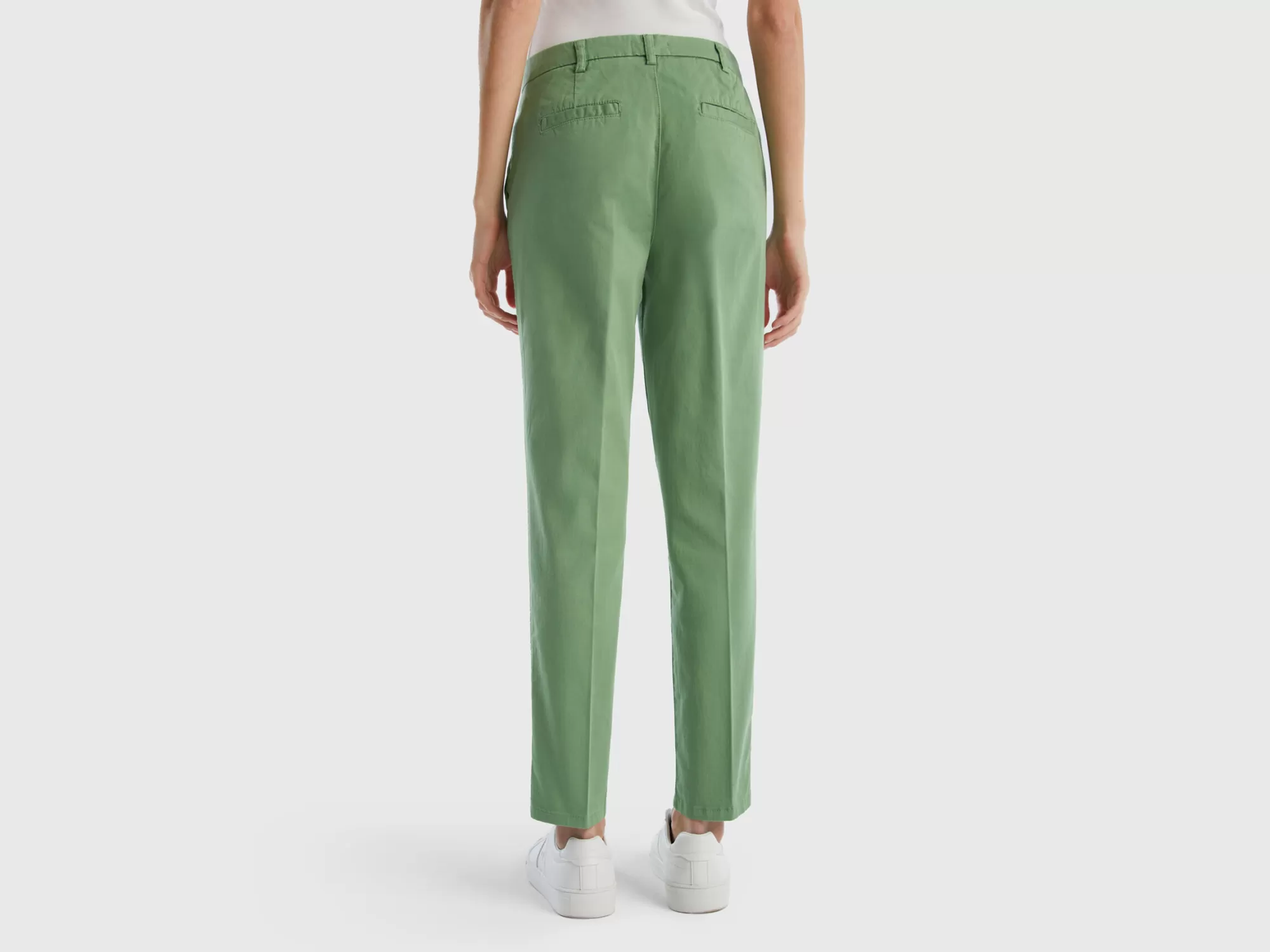 Benetton Chinos S Slim Fit De Algodón-Mujer Pantalones Y Chinos