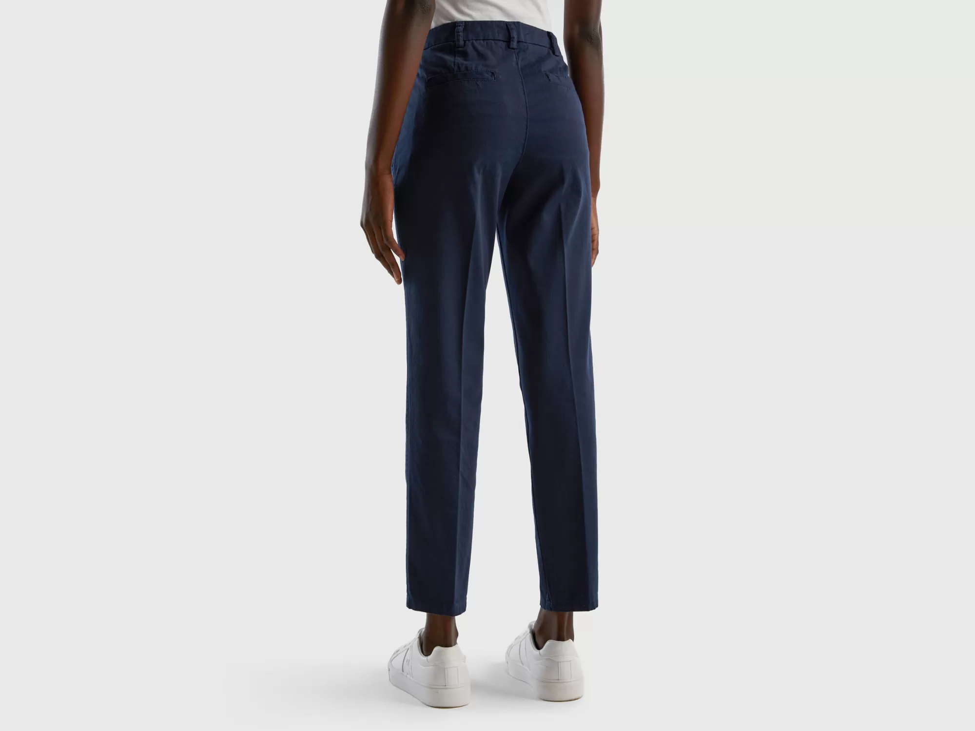 Benetton Chinos Slim Fit De Algodón-Mujer Pantalones Y Chinos