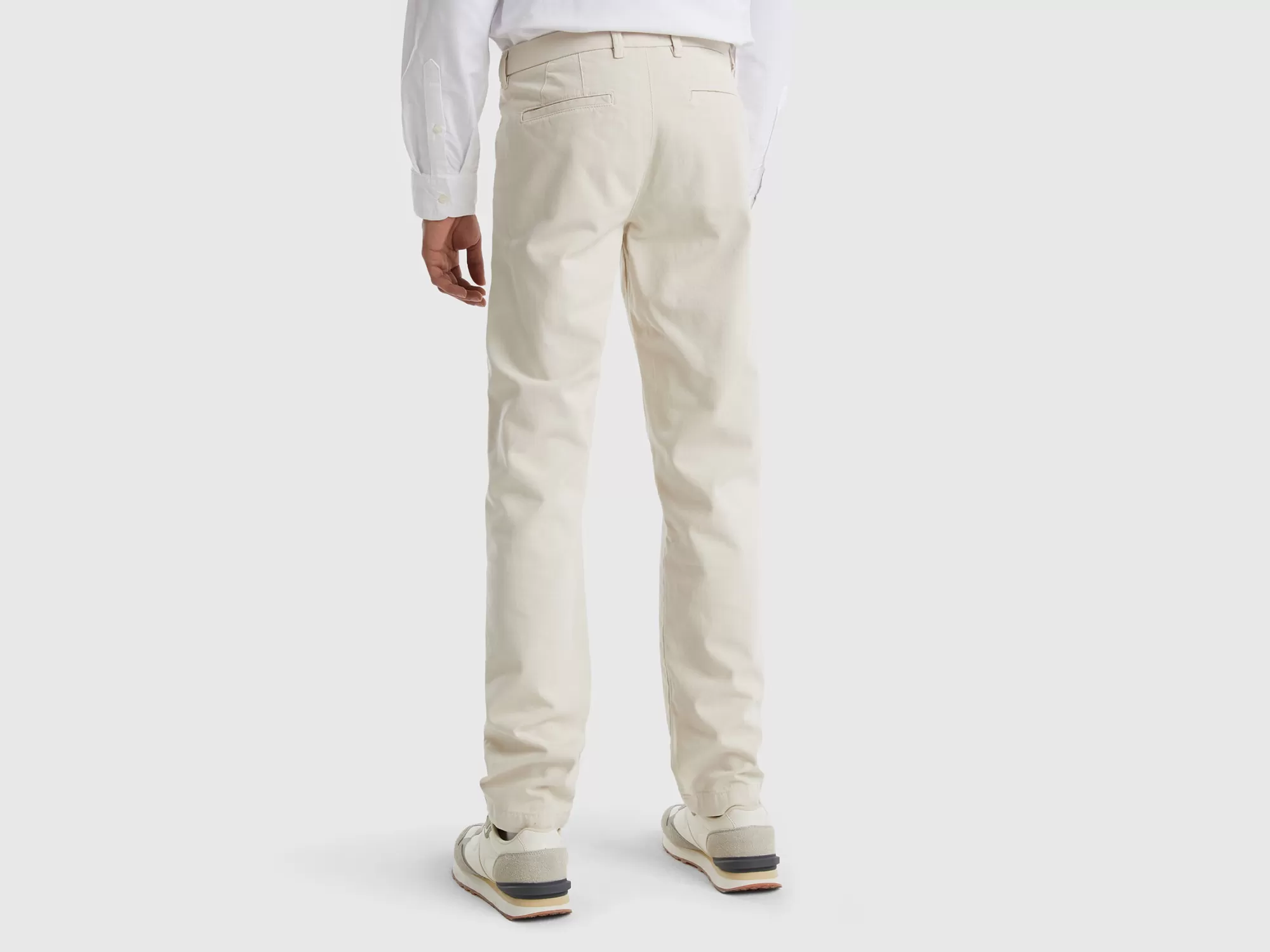 Benetton Chinos Slim Fit De Algodón Elastico-Hombre Pantalones Y Chinos