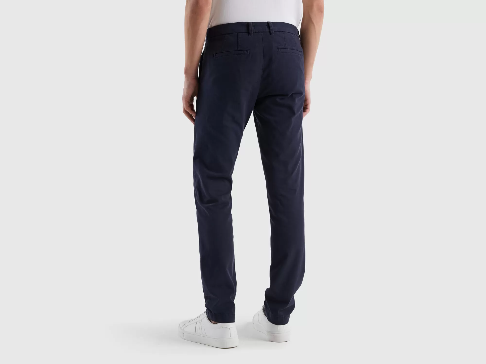 Benetton Chinos Slim Fit De Algodón Elastico-Hombre Pantalones Y Chinos