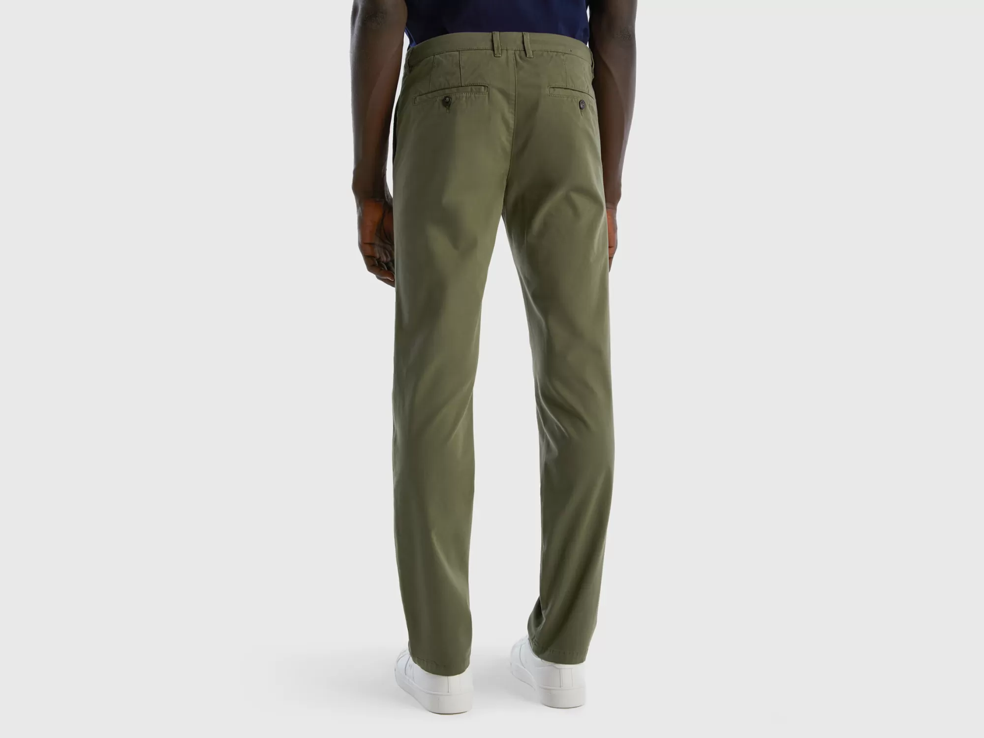 Benetton Chinos Verdes Slim Fit-Hombre Pantalones Y Chinos