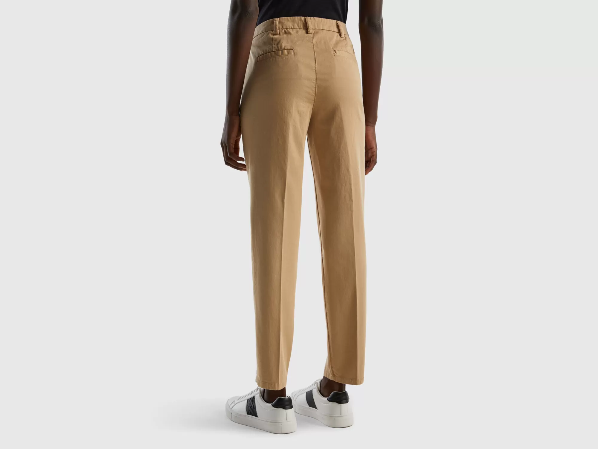 Benetton Chinosslim Fit De Algodón-Mujer Pantalones Y Chinos