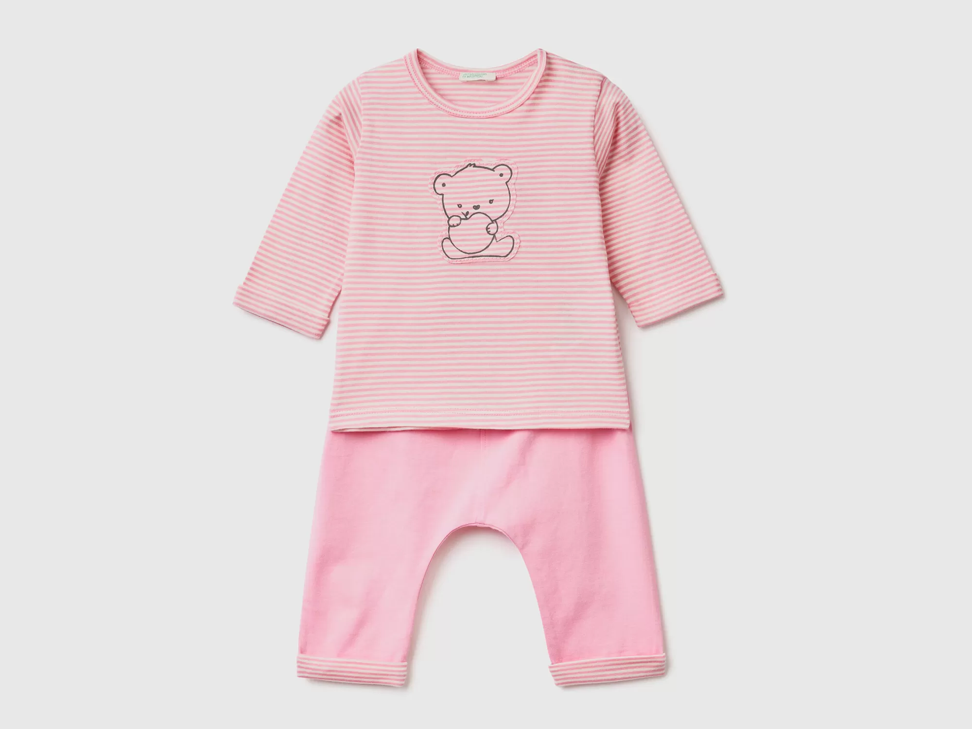 Benetton Conjunto De 100 % Algodón Organico-Niños Vestidos De Algodón Organico