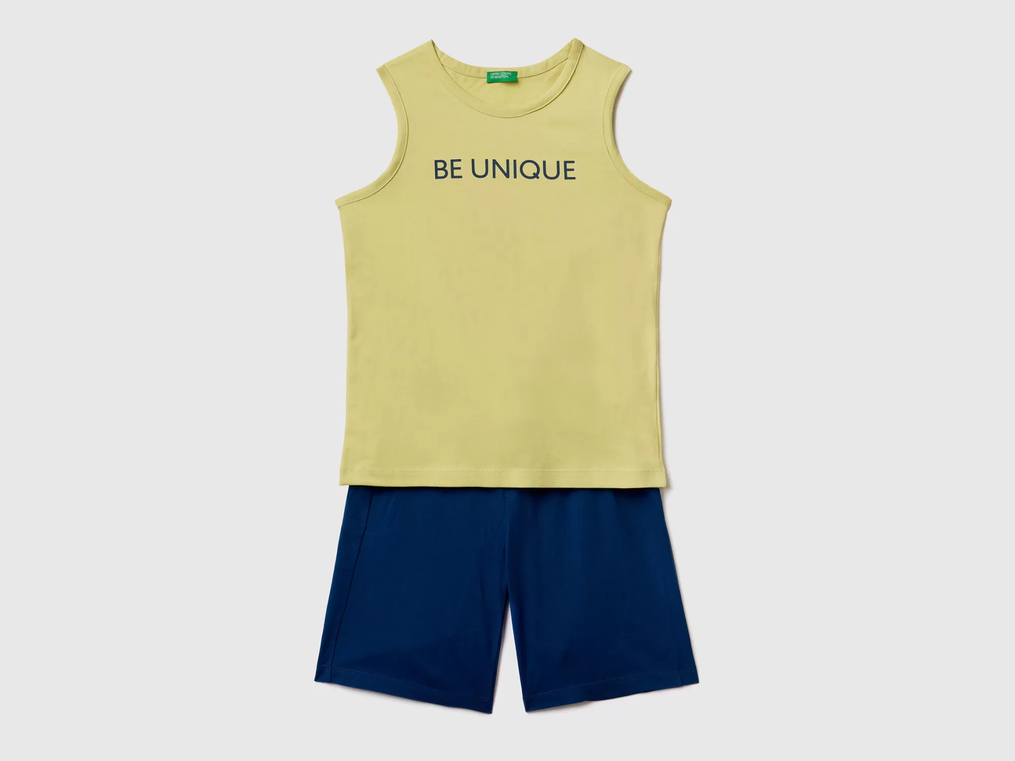 Benetton Conjunto De Camiseta De Tirantes Y Bermudas-Niños Sudaderas Y Chandales