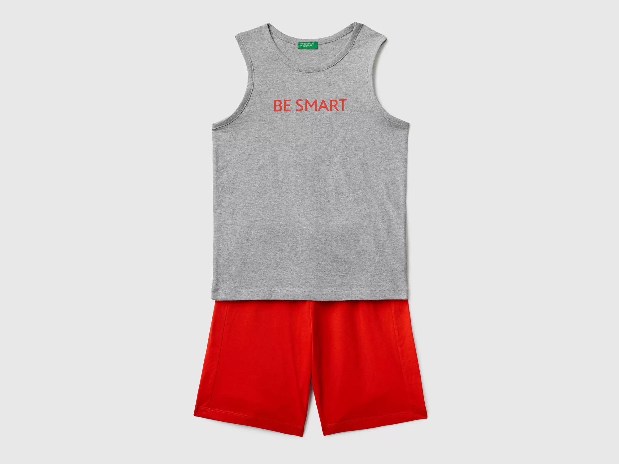 Benetton Conjunto De Camiseta De Tirantes Y Bermudas-Niños Sudaderas Y Chandales