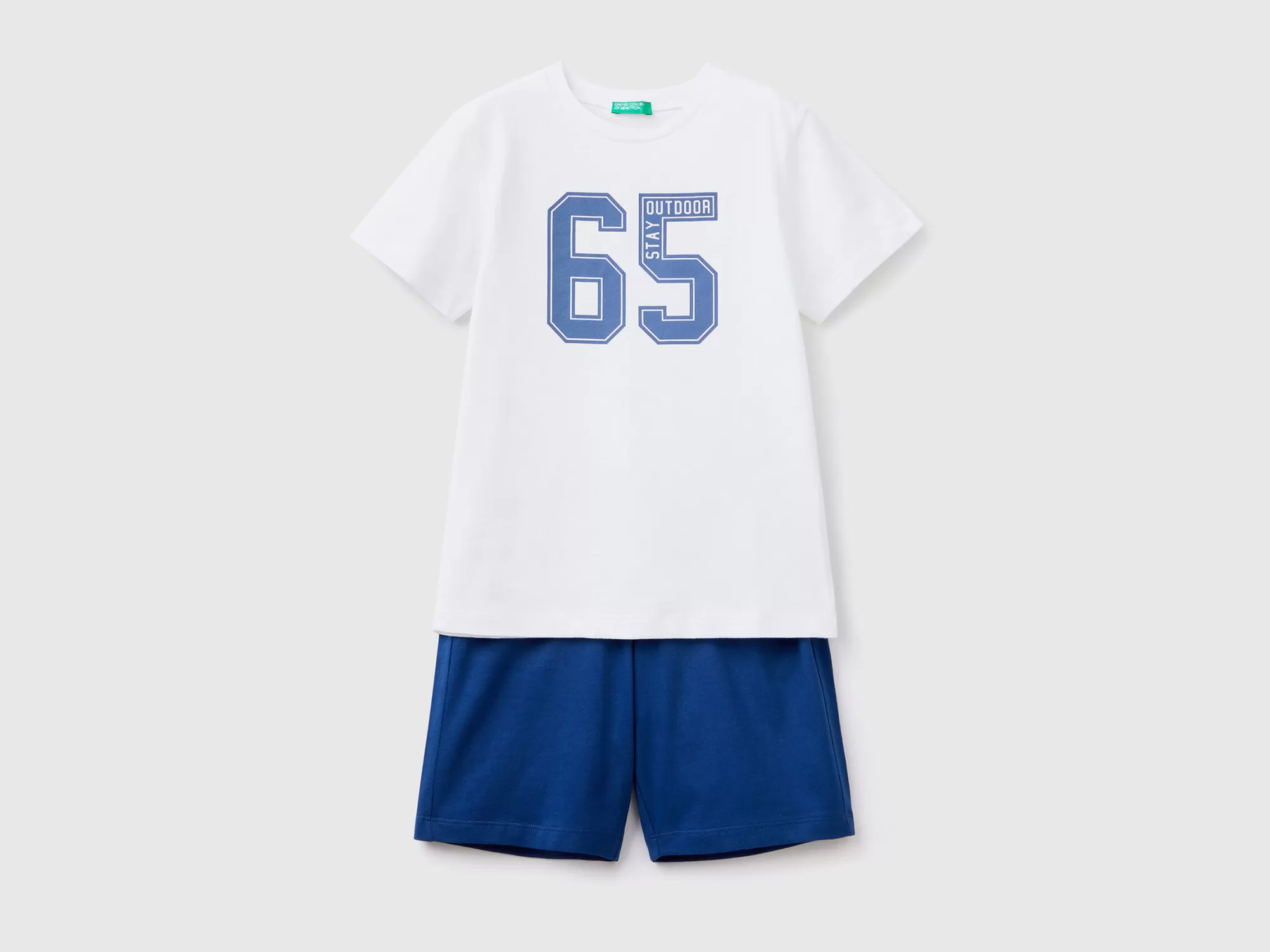 Benetton Conjunto De Camiseta Y Bermudas-Niños Sudaderas Y Chandales