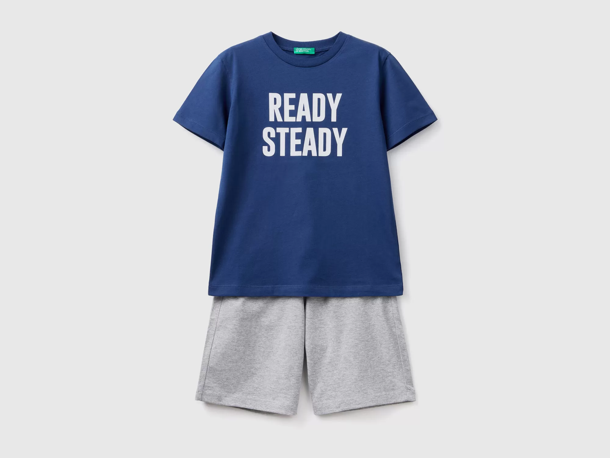 Benetton Conjunto De Camiseta Y Bermudas-Niños Sudaderas Y Chandales